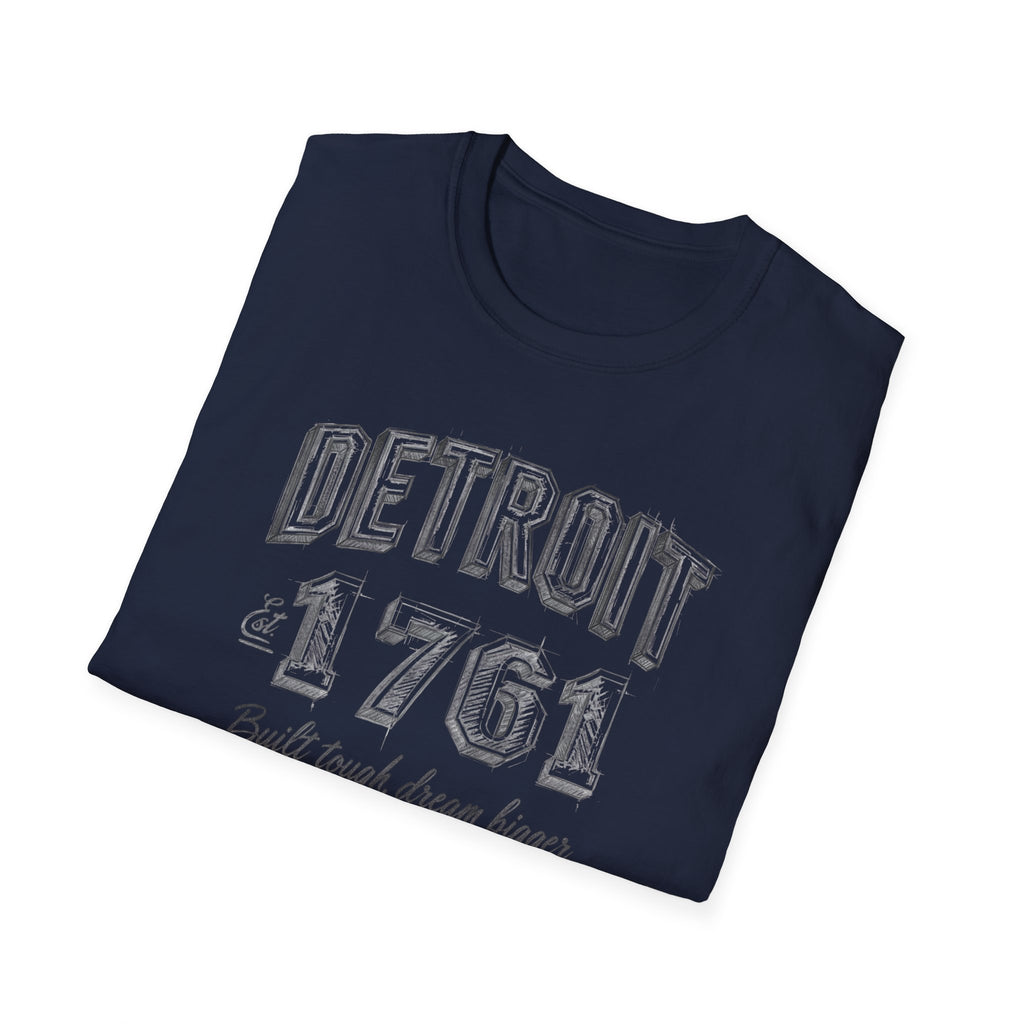 Detroit 1761 T-Shirt — Built Tough, Dream Bigger Vintage City Tee