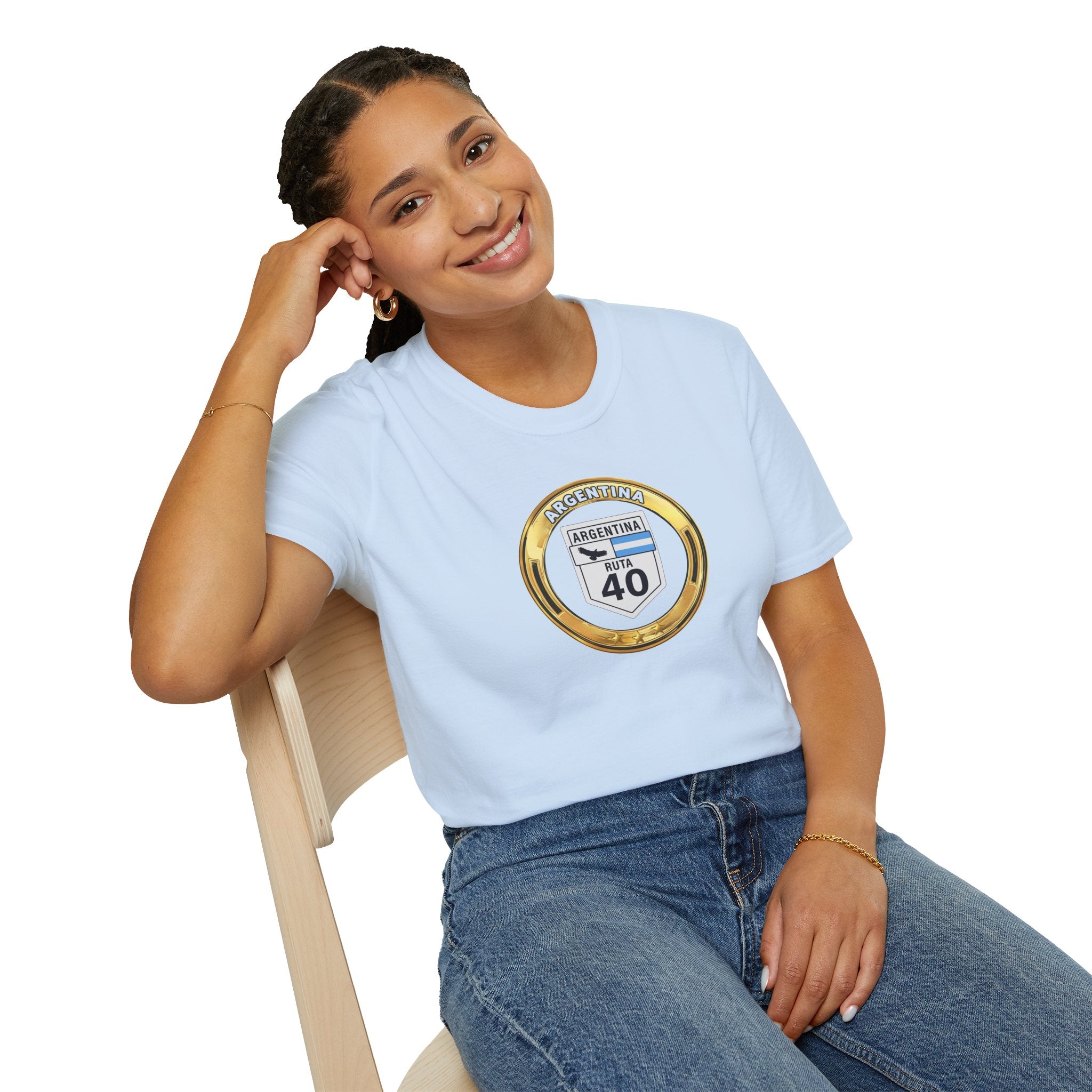 Argentina Route 40 T‑Shirt 3 Stars World Cup 2026— Vintage Ruta 40 Road Sign Tee