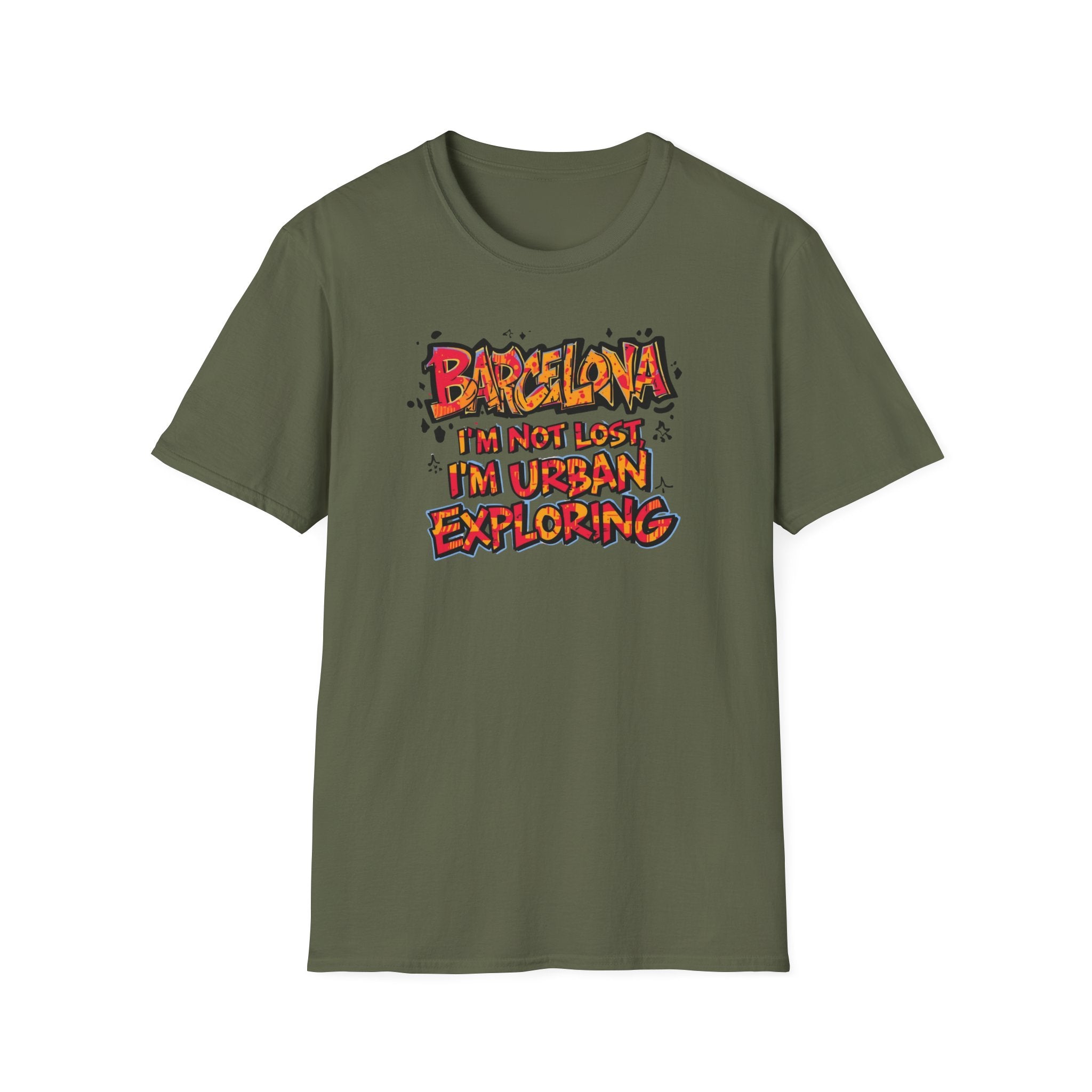 Barcelona Urban Exploring T-Shirt — "I'm Not Lost, I'm Urban Exploring" Travel Tee