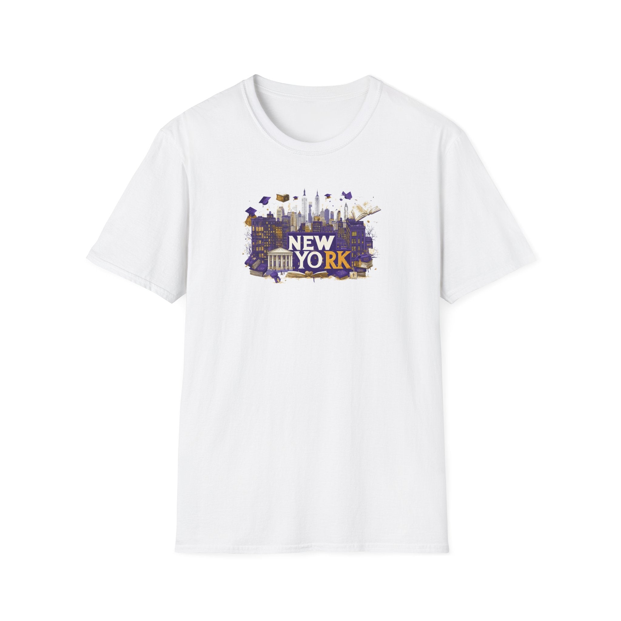 New York Skyline Graphic T-Shirt | Cityscape, Statue of Liberty, Urban Landmarks