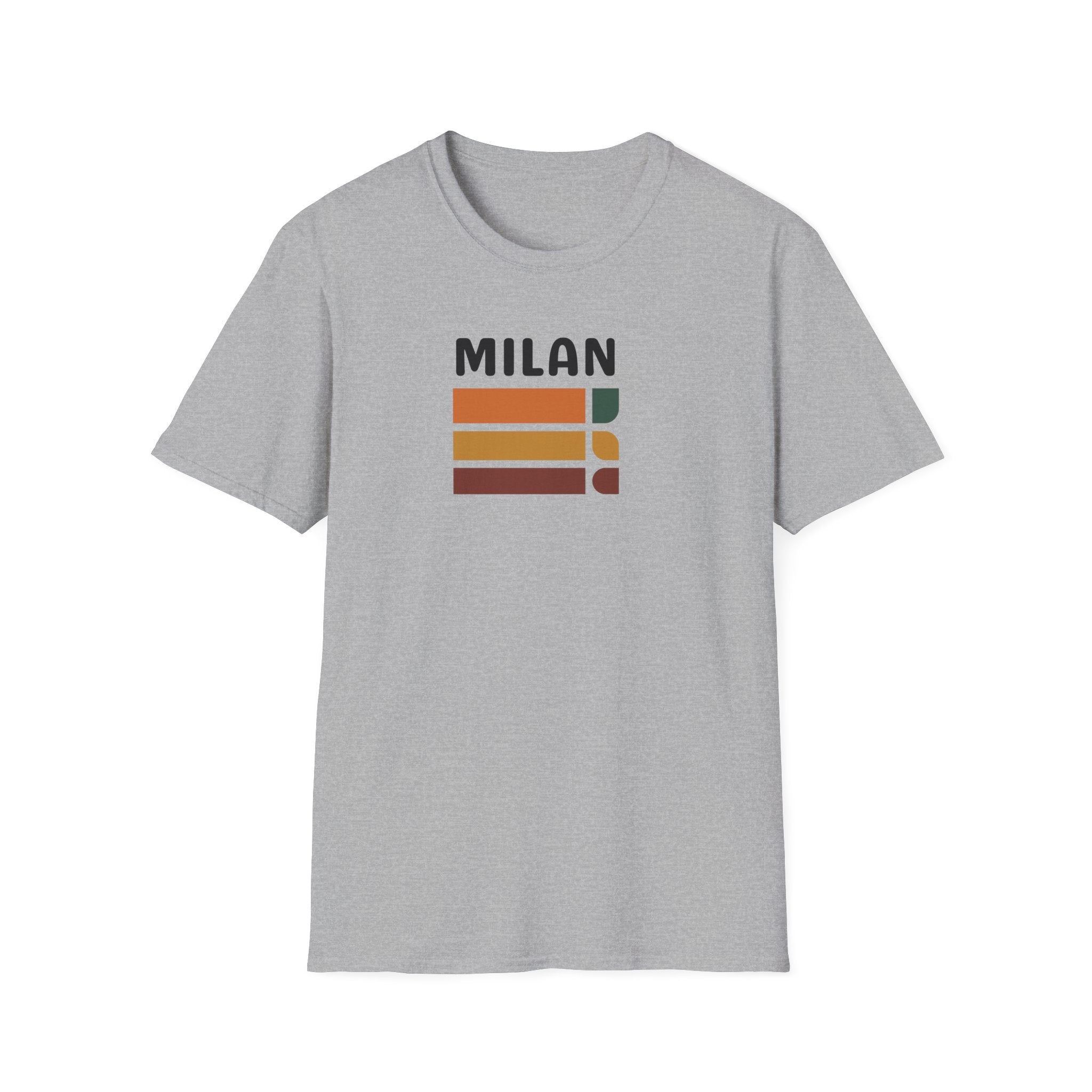 Milan Retro Stripes T-Shirt | Vintage Colorblock Italy Design