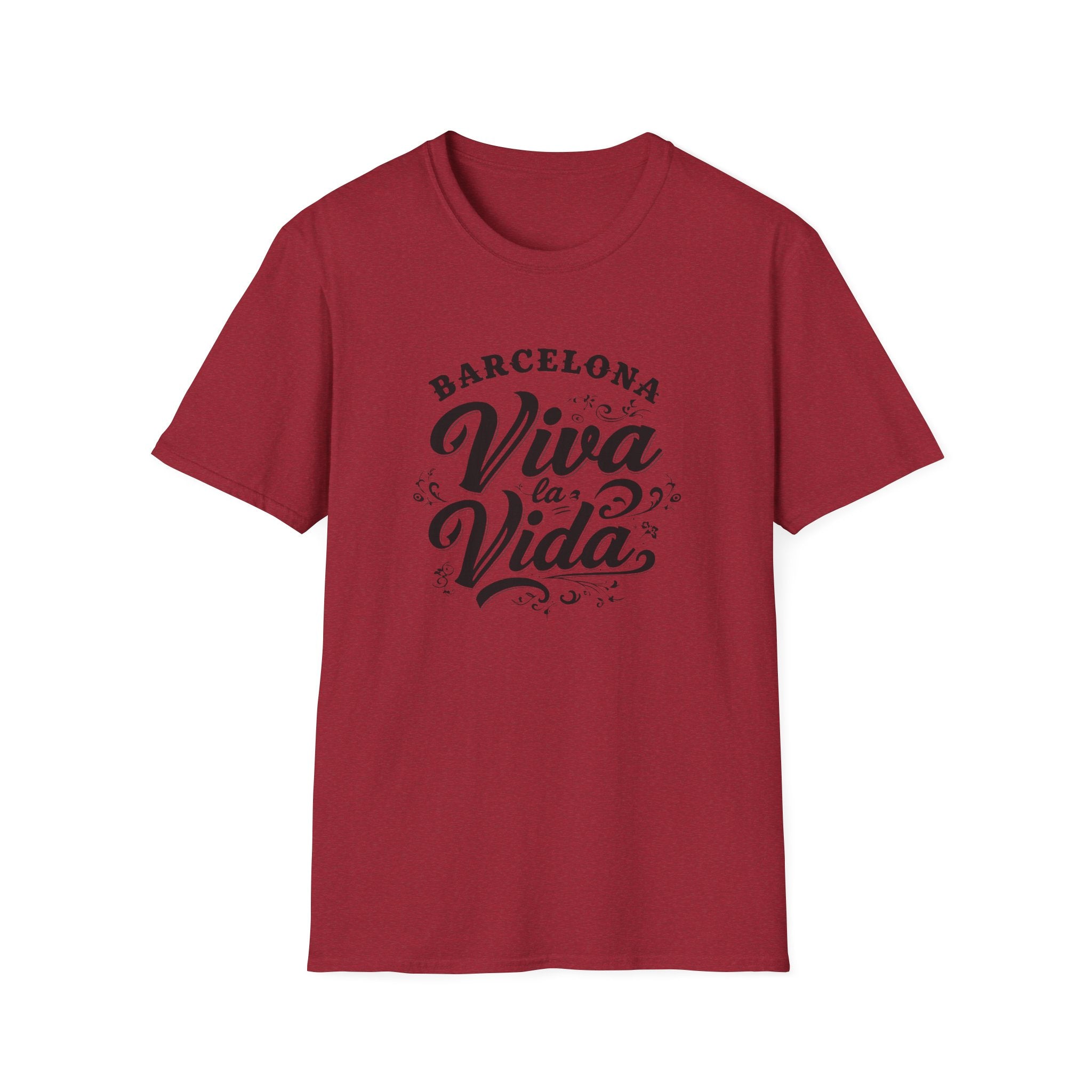 Barcelona Viva la Vida T-Shirt | Spanish Phrase Typography Tee