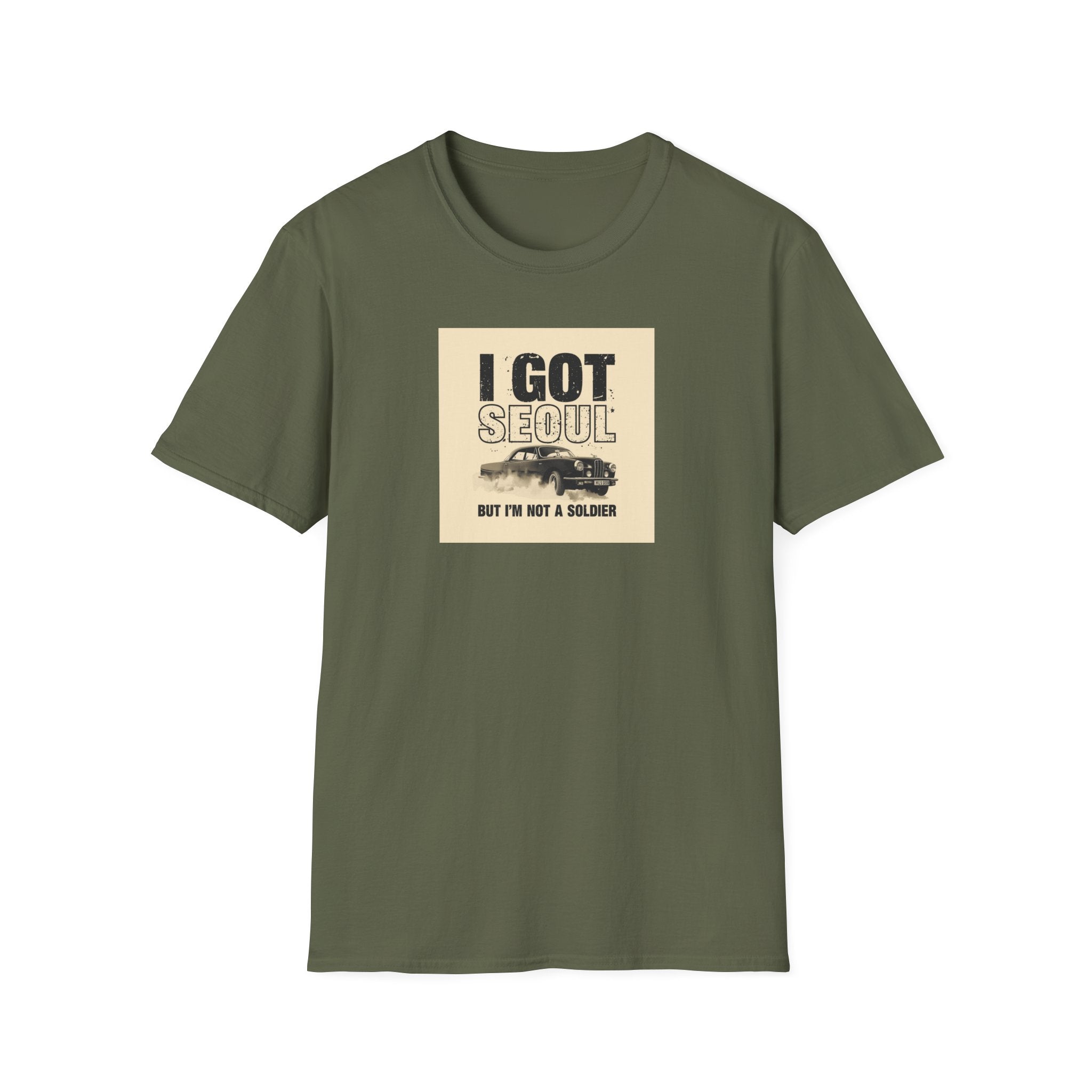 Seoul Travel Tee — "I Got Seoul But I’m Not A Soldier" Vintage Korea Souvenir T-Shirt
