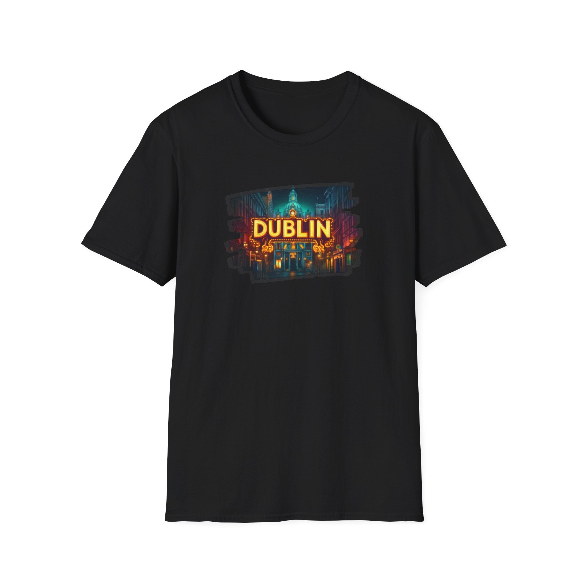 Dublin Cityscape Painting T-Shirt | Ireland Travel Souvenir