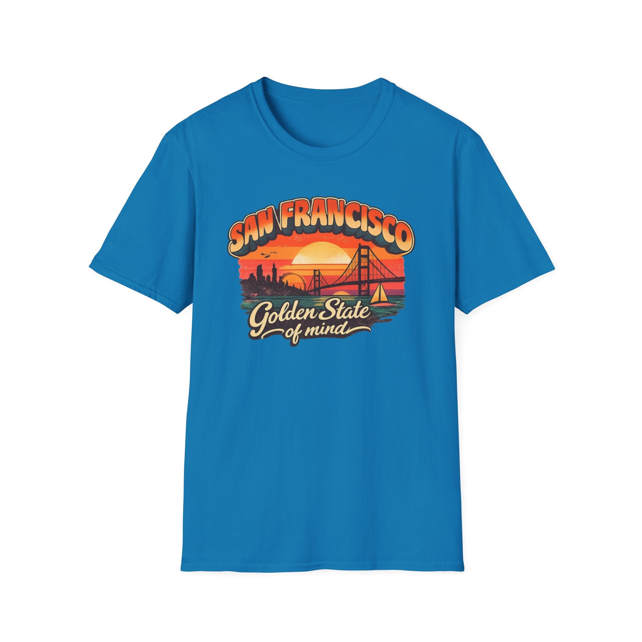 San Francisco Golden State T-Shirt — 'Golden State of Mind' Retro Sunset Tee