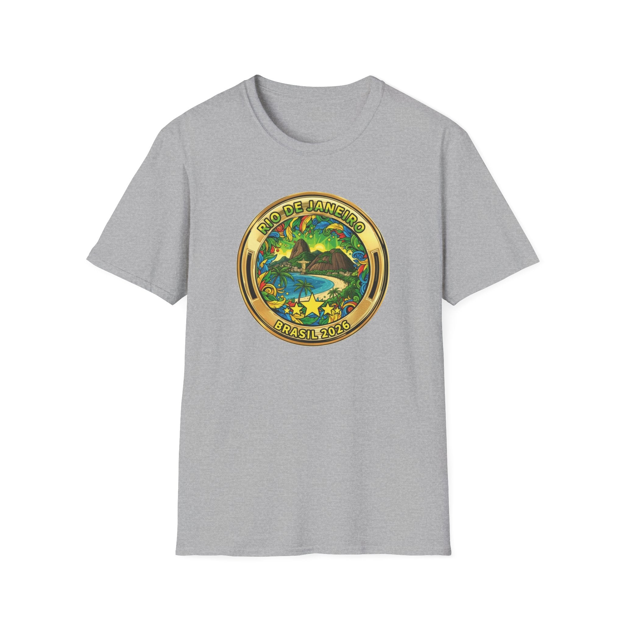 Rio de Janeiro Brazil Travel T-Shirt World Cup 2026 — Vintage Tropical Beach Badge