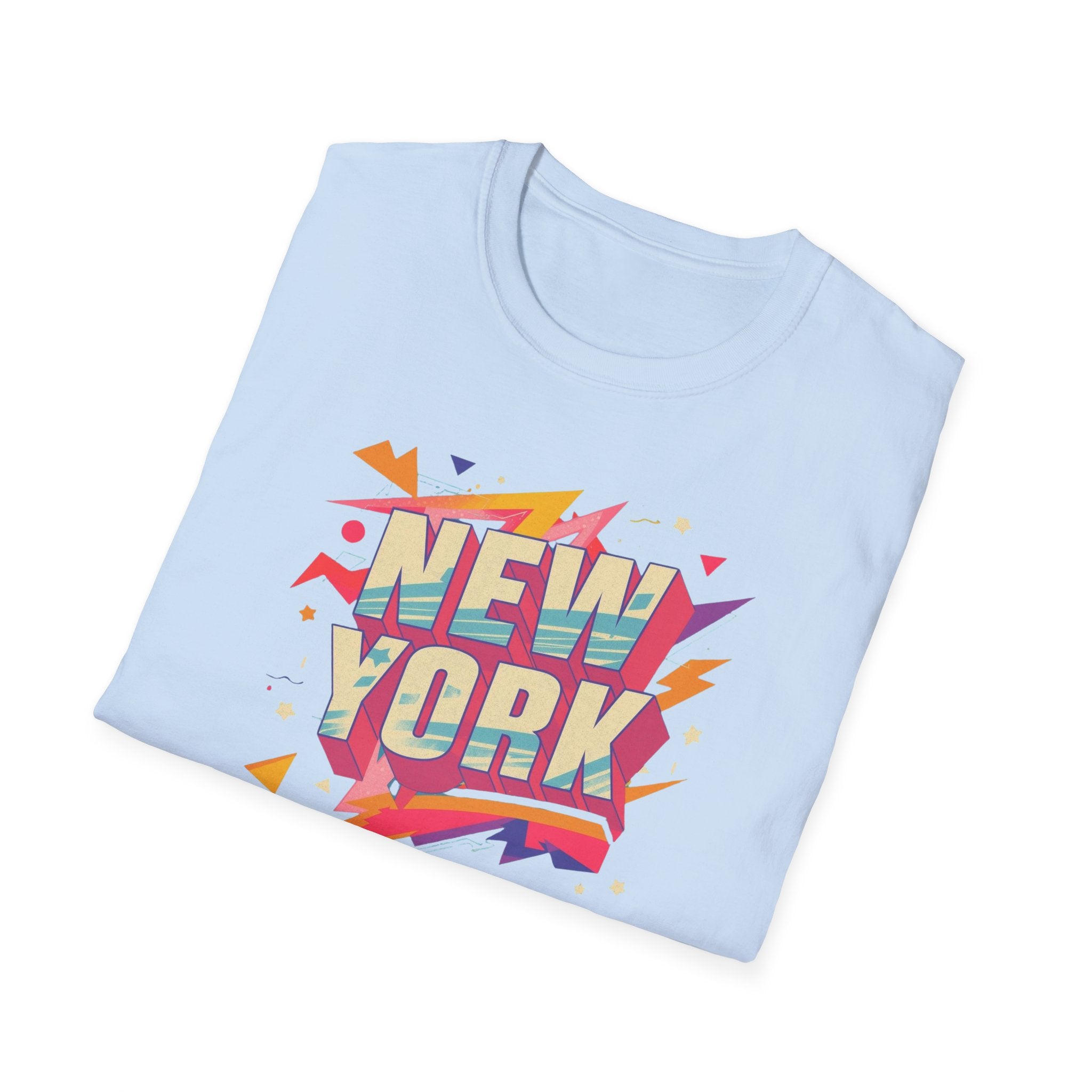 New York Retro Pop Art T-Shirt | Colorful City Typography