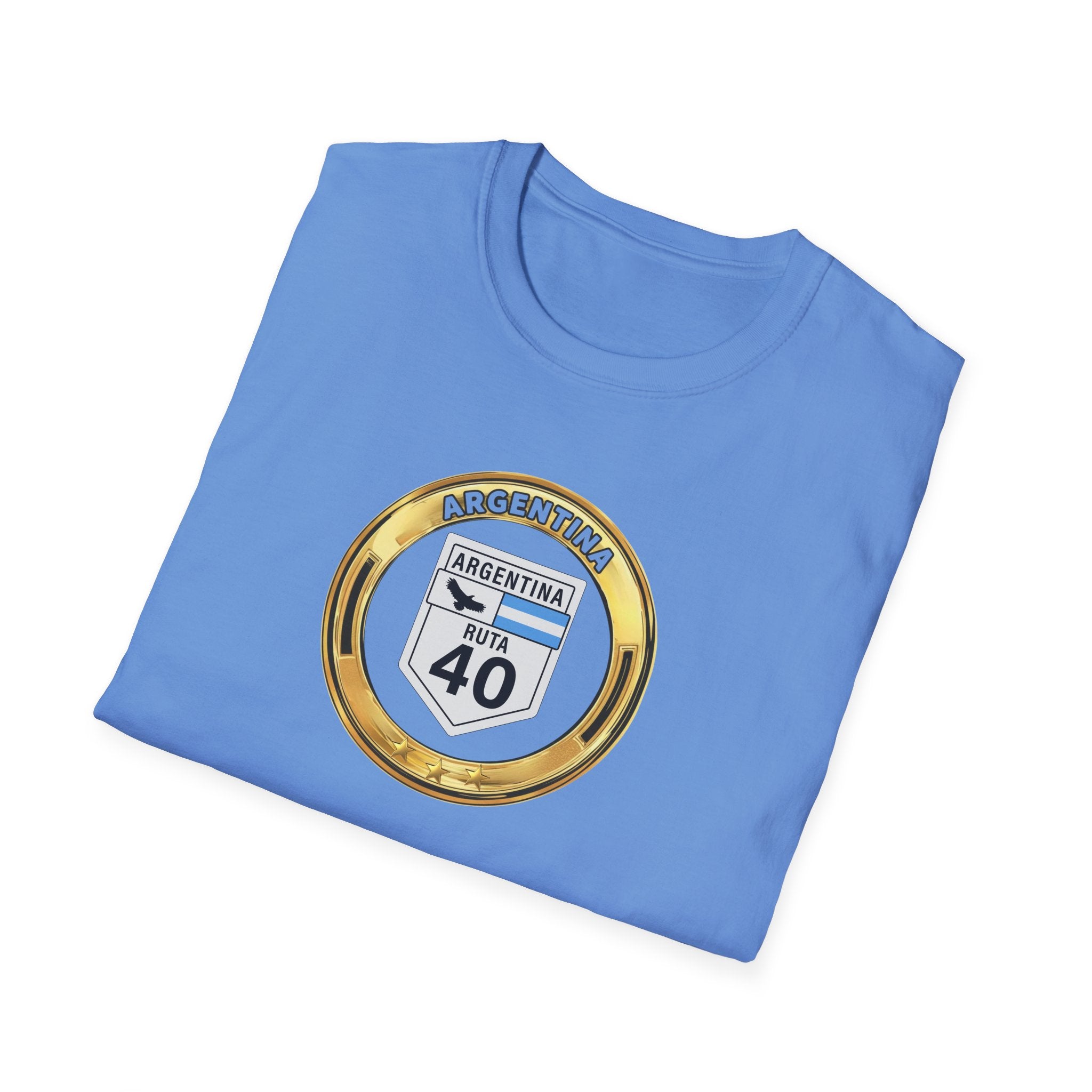 Argentina Route 40 T‑Shirt 3 Stars World Cup 2026— Vintage Ruta 40 Road Sign Tee