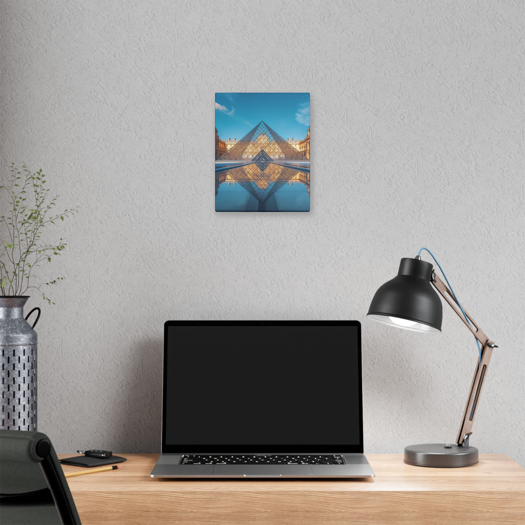Louvre Glass Pyramid Canvas Print — Paris Travel Wall Art
