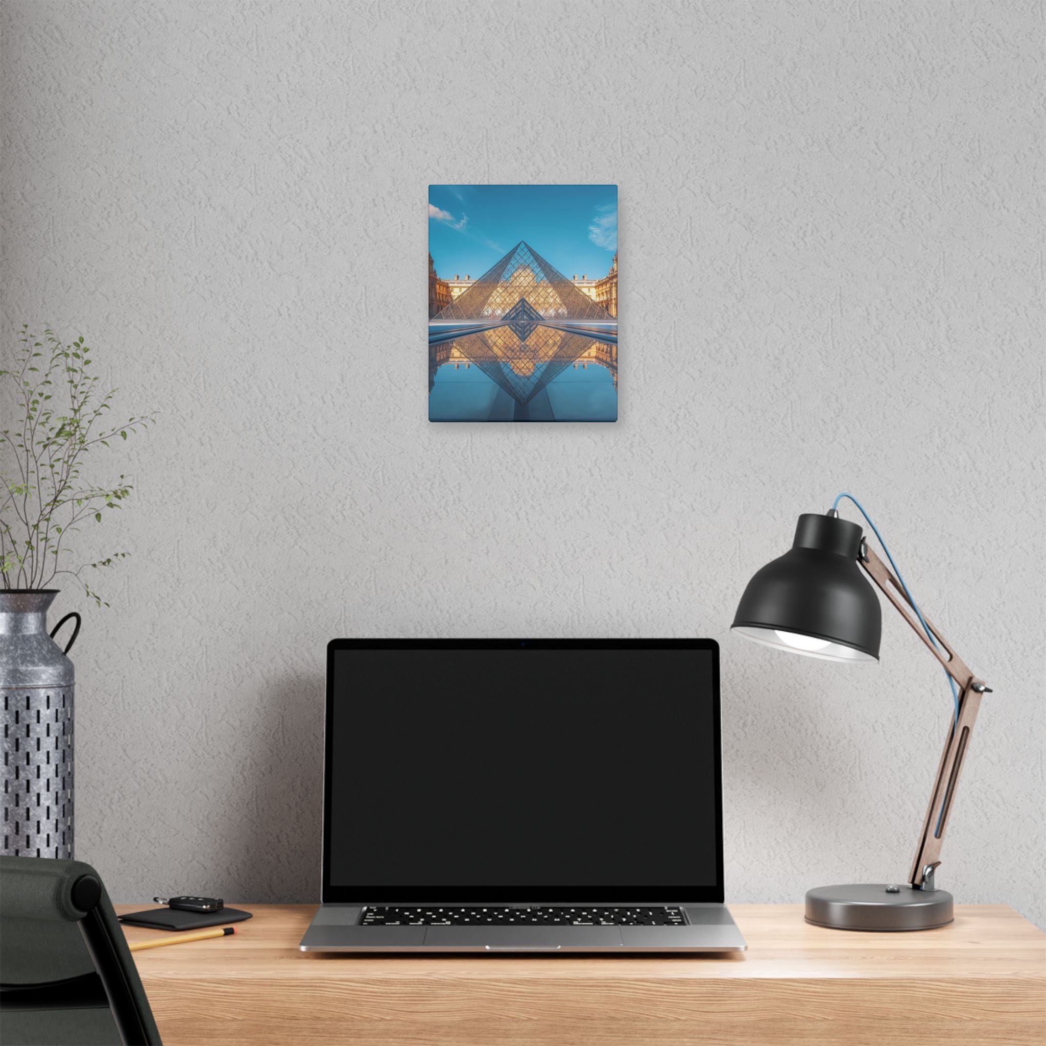 Louvre Glass Pyramid Canvas Print — Paris Travel Wall Art