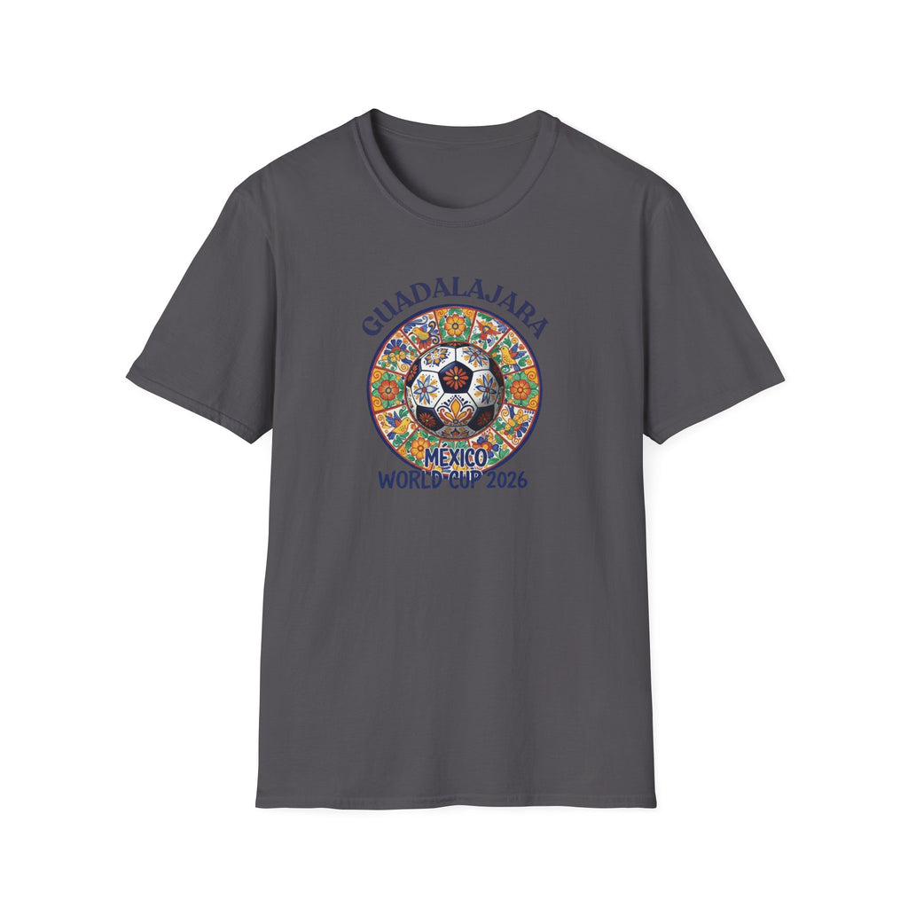 Guadalajara Mexico World Cup 2026 Soccer T-Shirt — Colorful Aztec Ball Design