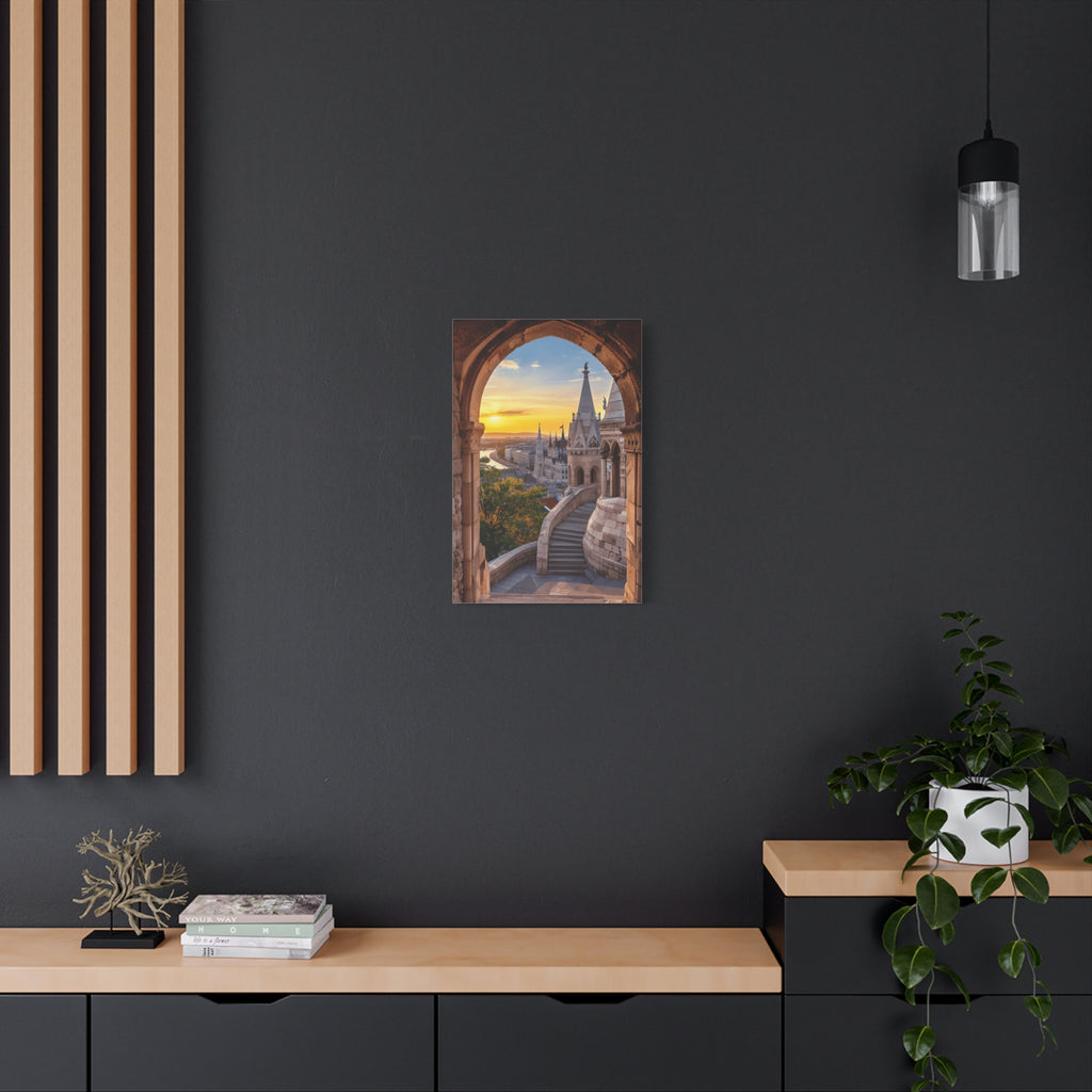Budapest Fisherman's Bastion Sunset Canvas