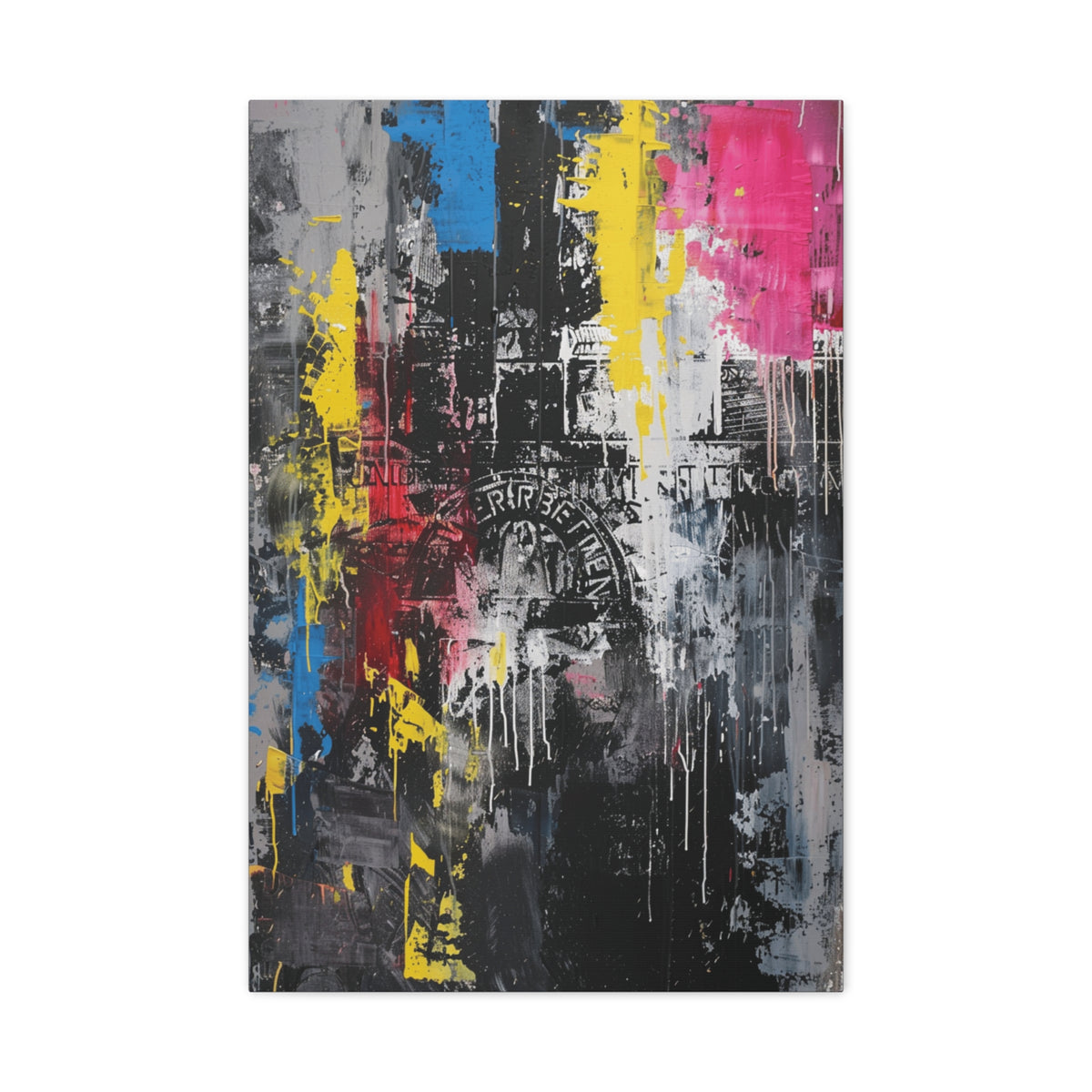 Abstract Urban Graffiti Canvas inspired by Berlin history