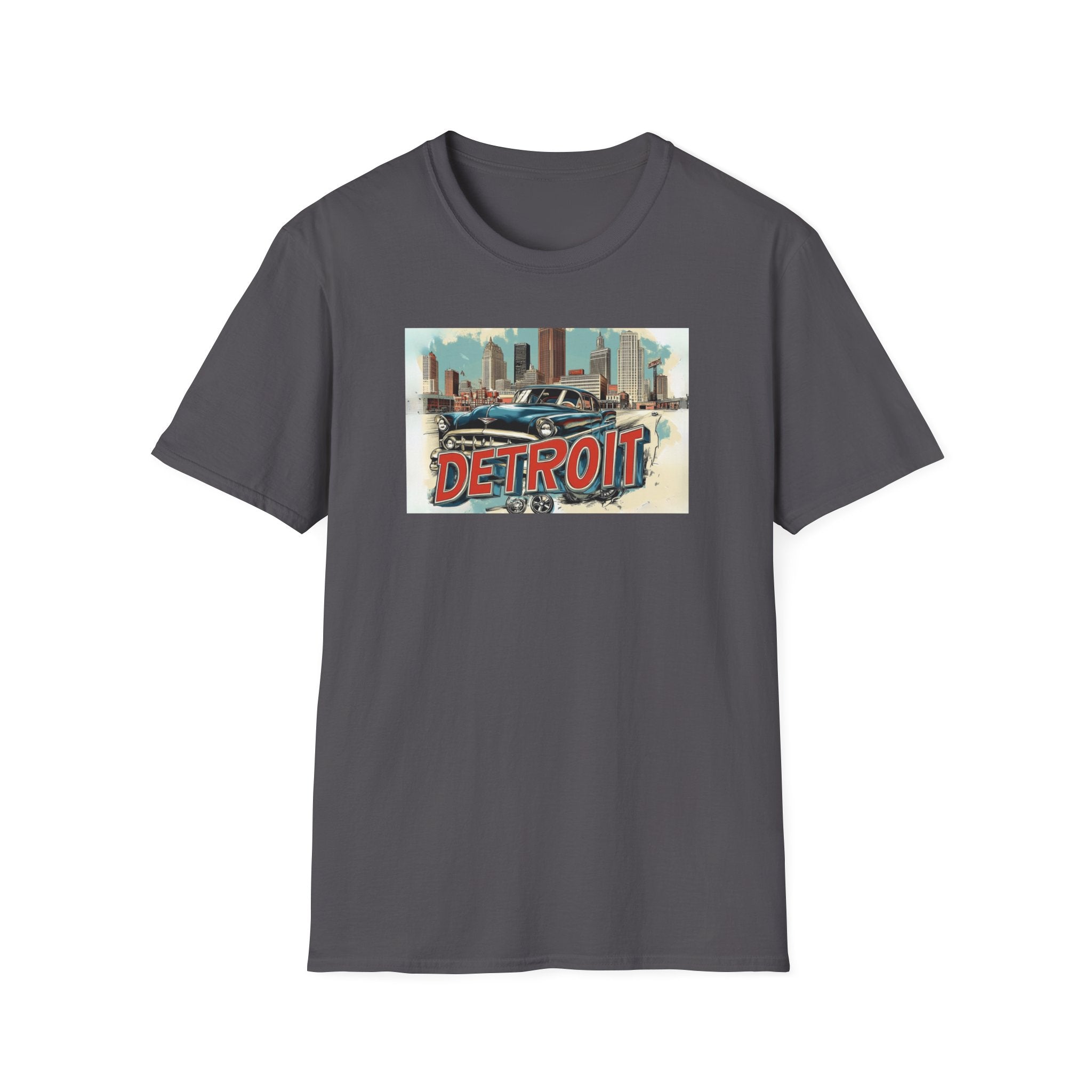 Detroit Classic Car Tee | Detroit skyline vintage graphic T-Shirt