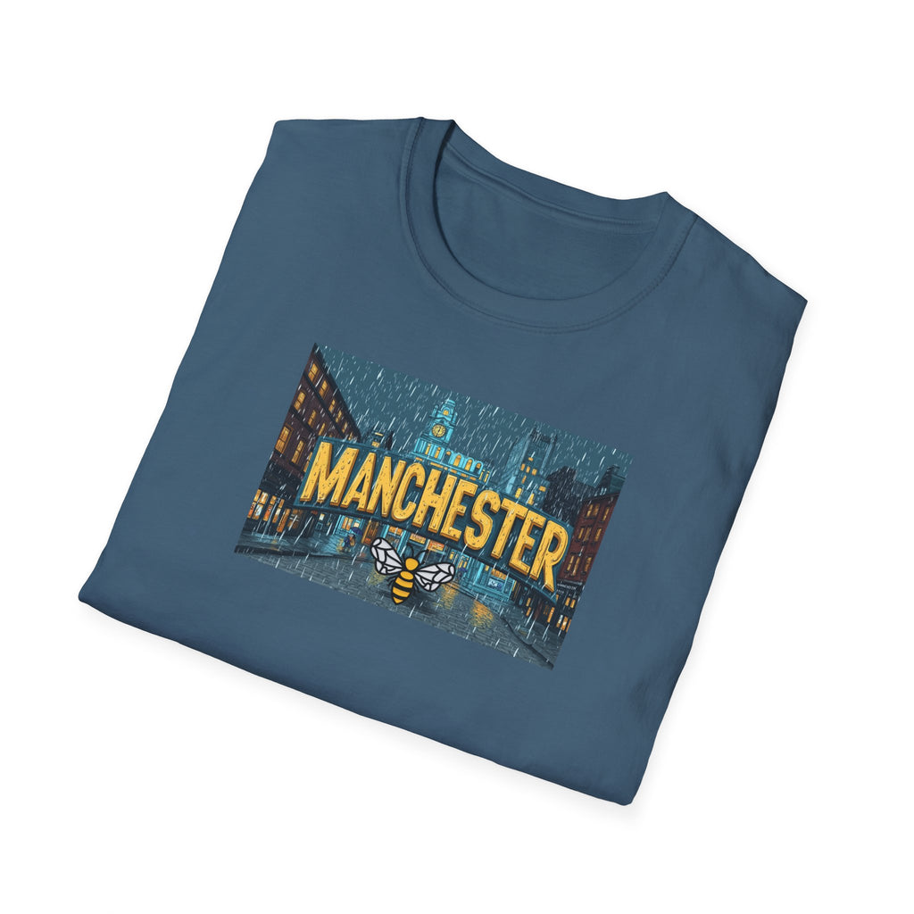 Manchester City Street Scene T-Shirt | Retro Skyline Tee