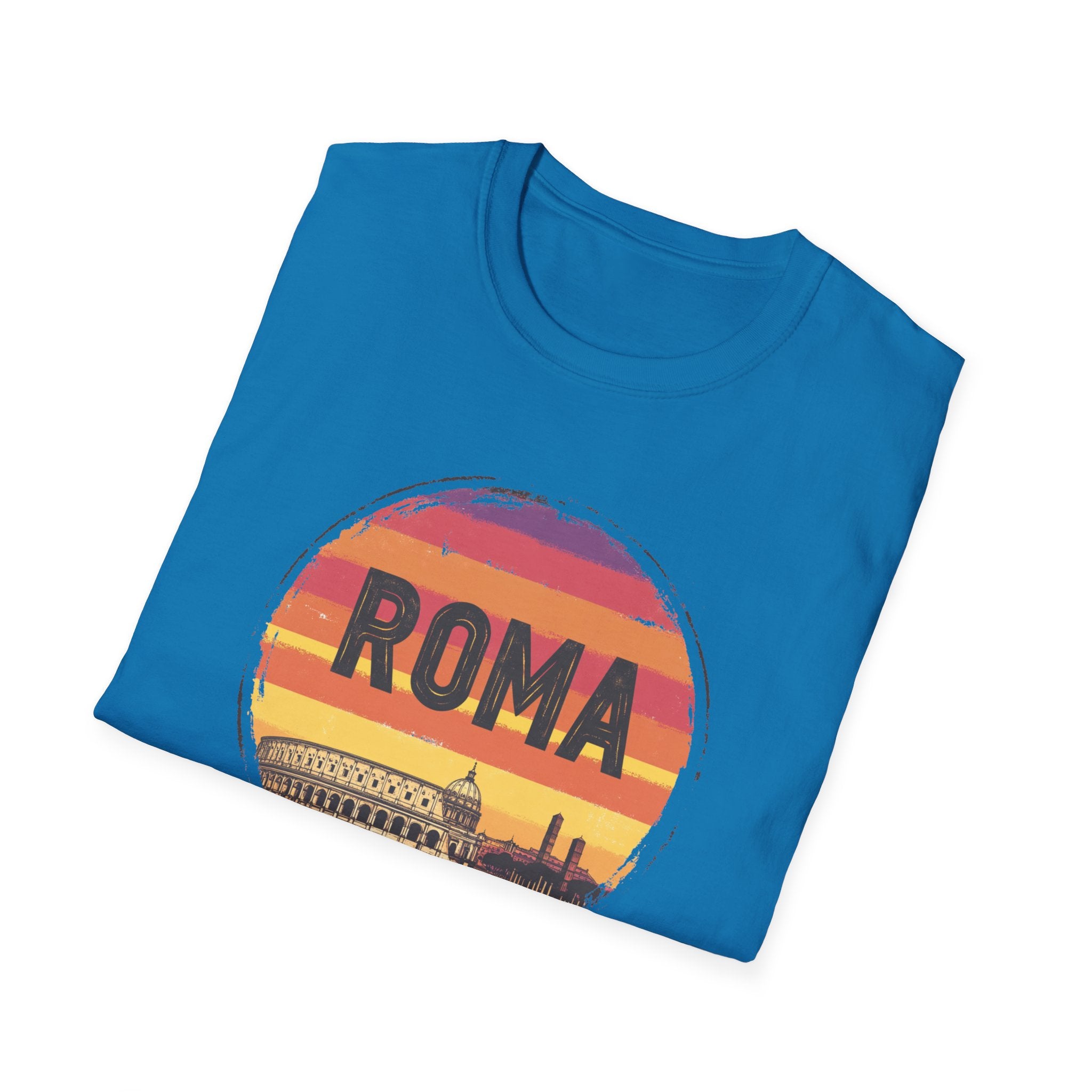 Roma Sunset T-Shirt — Vintage Rome Skyline Tee