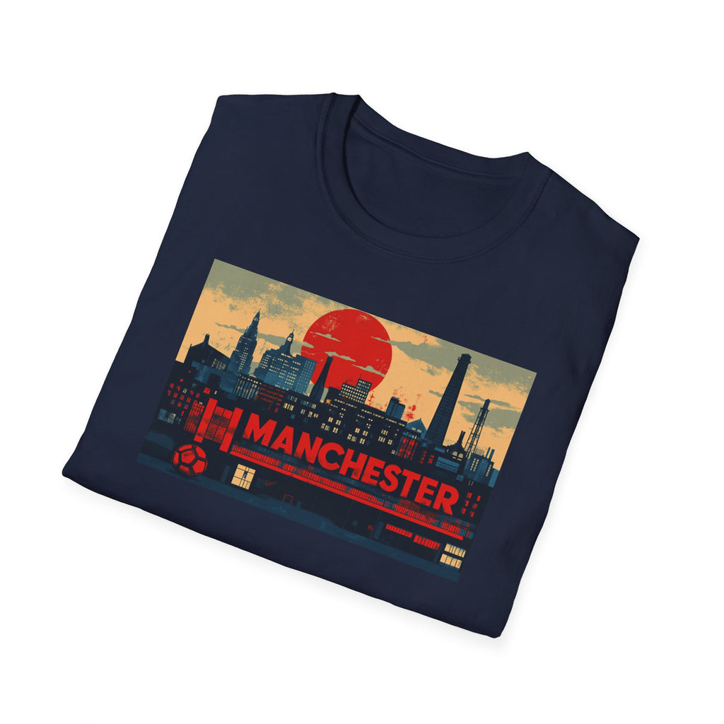 Manchester Skyline T-Shirt | Retro Cityscape Travel Tee