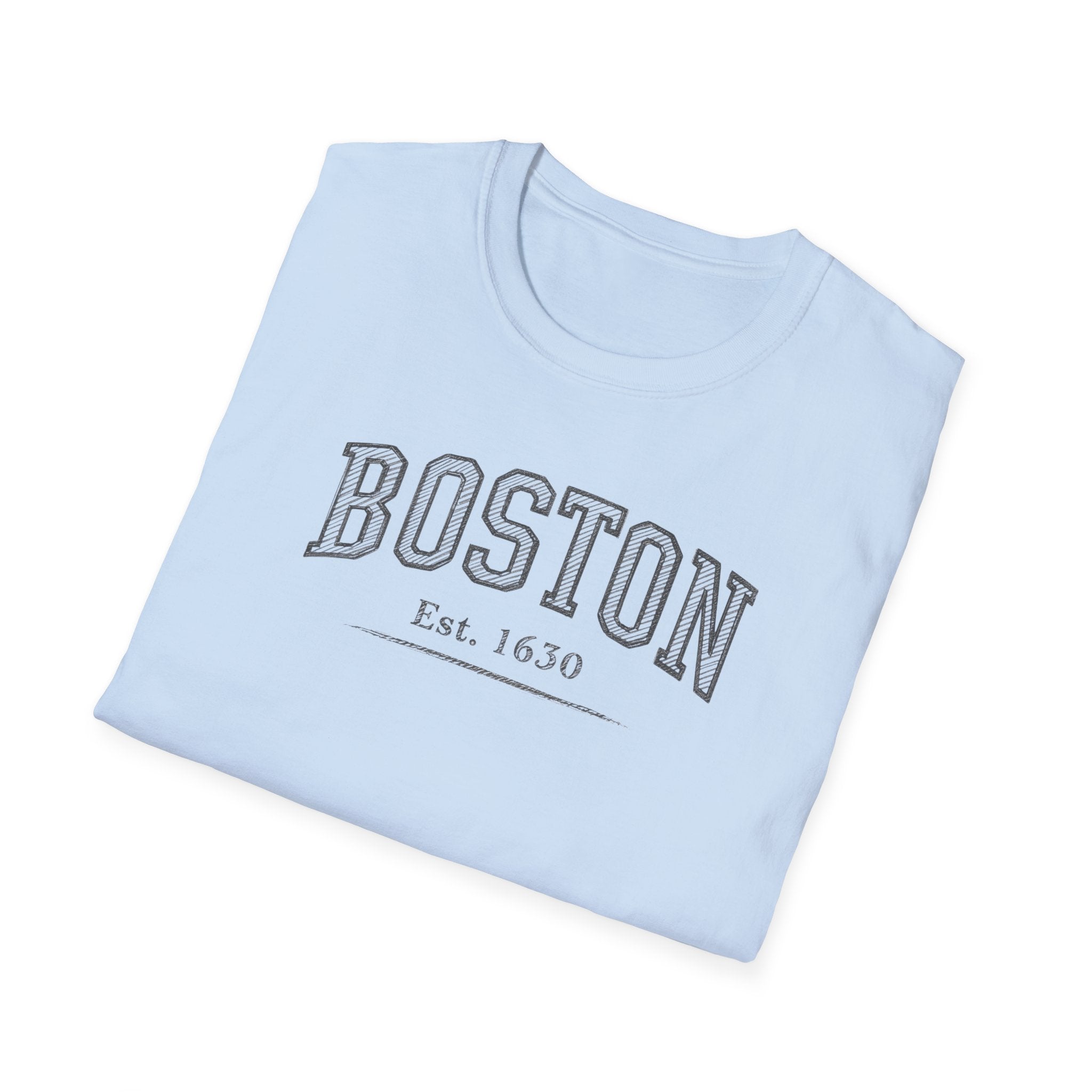 Boston Established 1630 T-Shirt — Vintage Collegiate City Tee