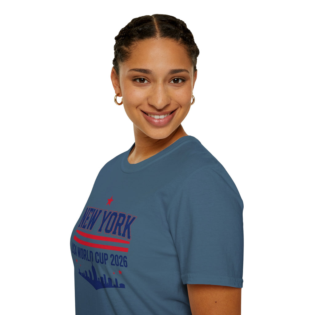 New York USA World Cup 2026 T-Shirt — Skyline Soccer Fan Tee