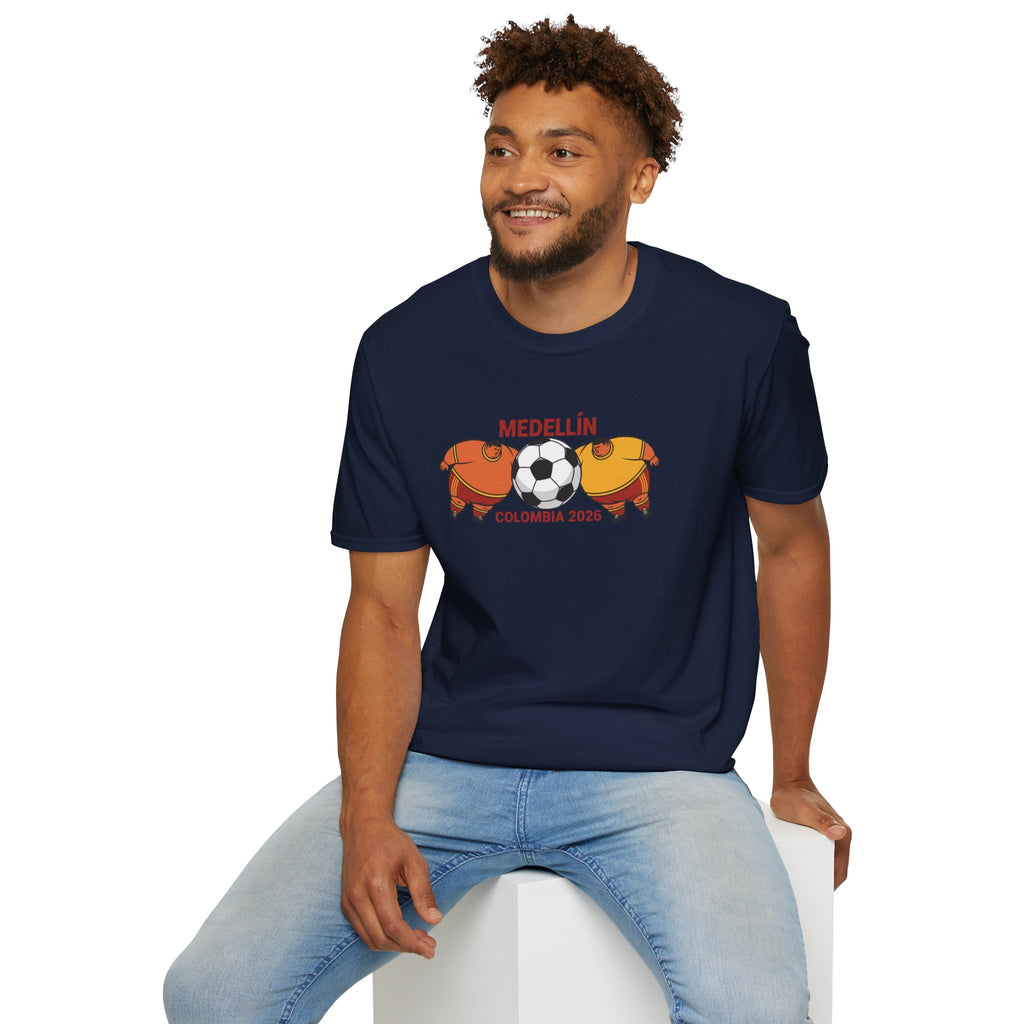 Medellín Colombia 2026 Soccer T-Shirt – Football Dolphins Graphic Tee