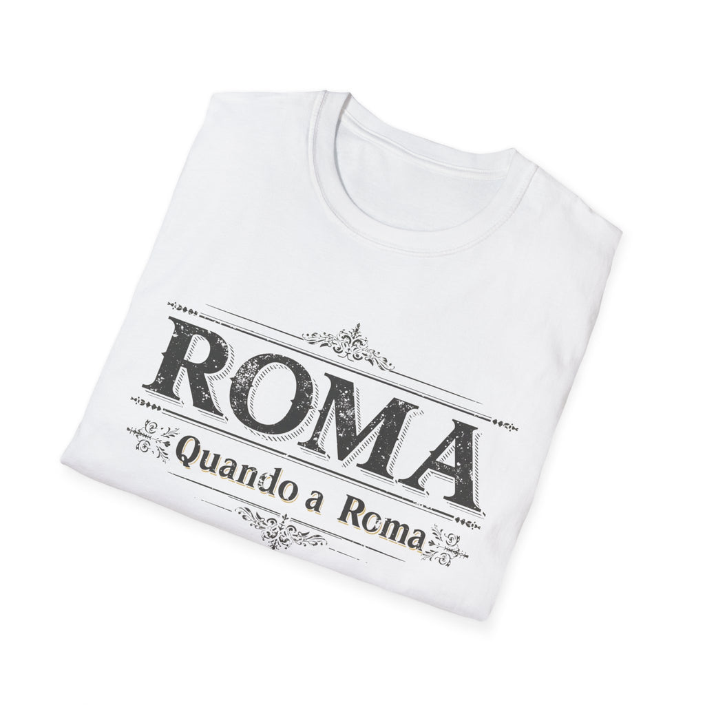 ROMA Vintage Typography T-Shirt | Quando a Roma travel souvenir