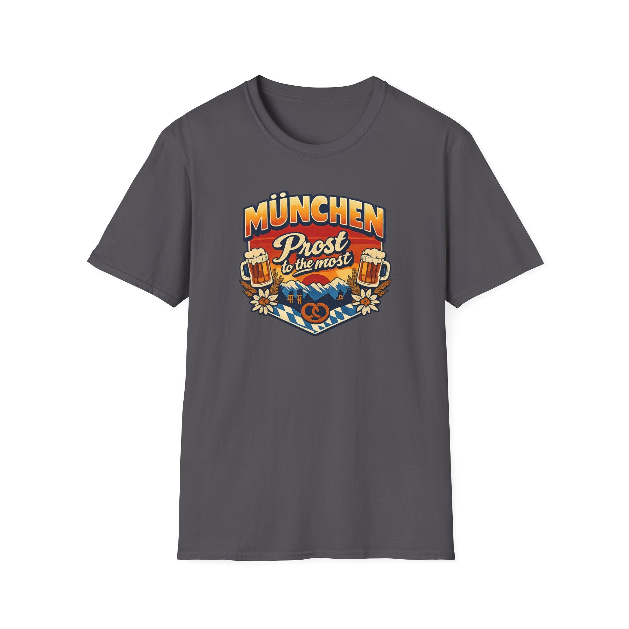 München Prost T-Shirt – Oktoberfest Beer & Pretzel Graphic Tee