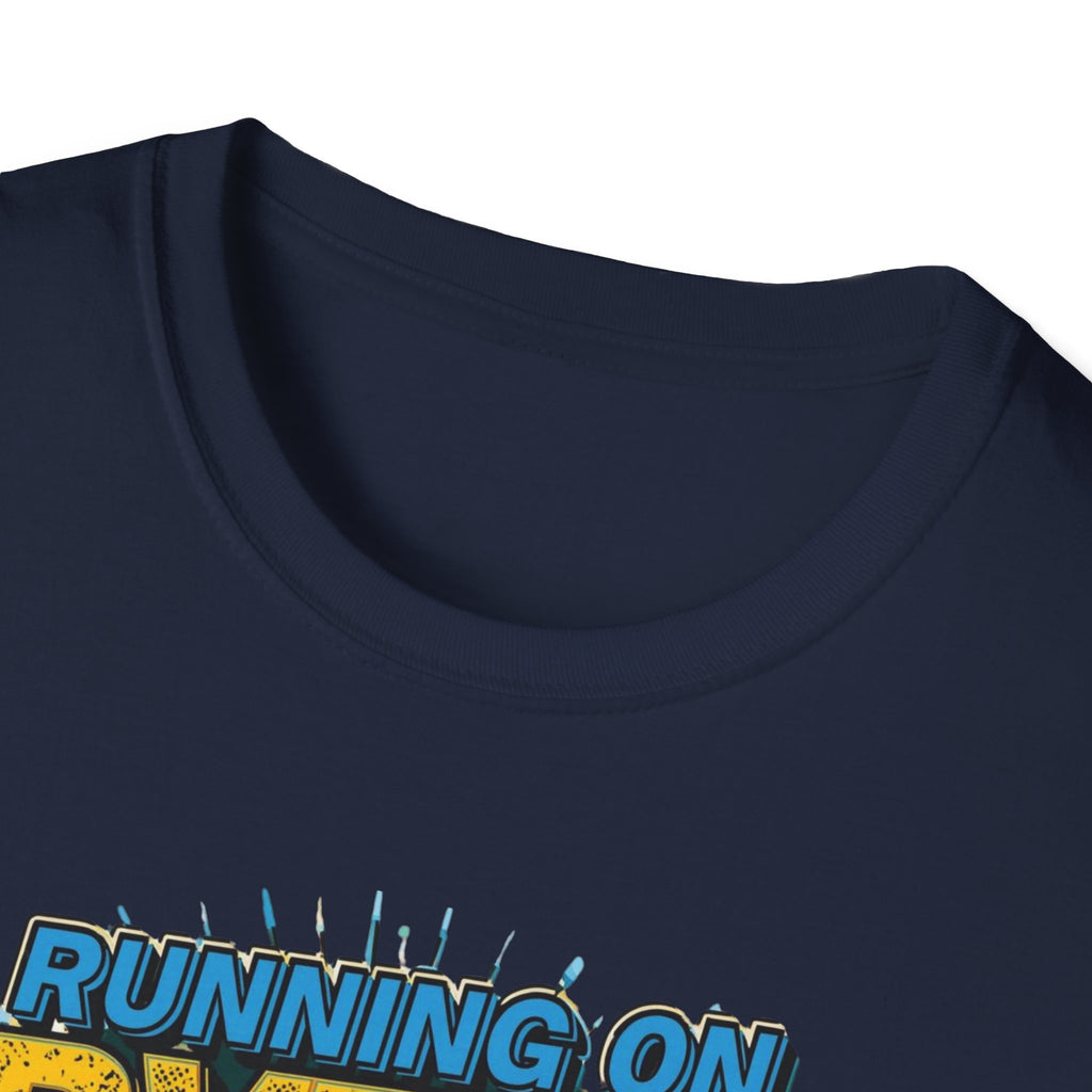 Running on Bytes and Vibes T-Shirt — Austin Retro Tech Graphic Tee