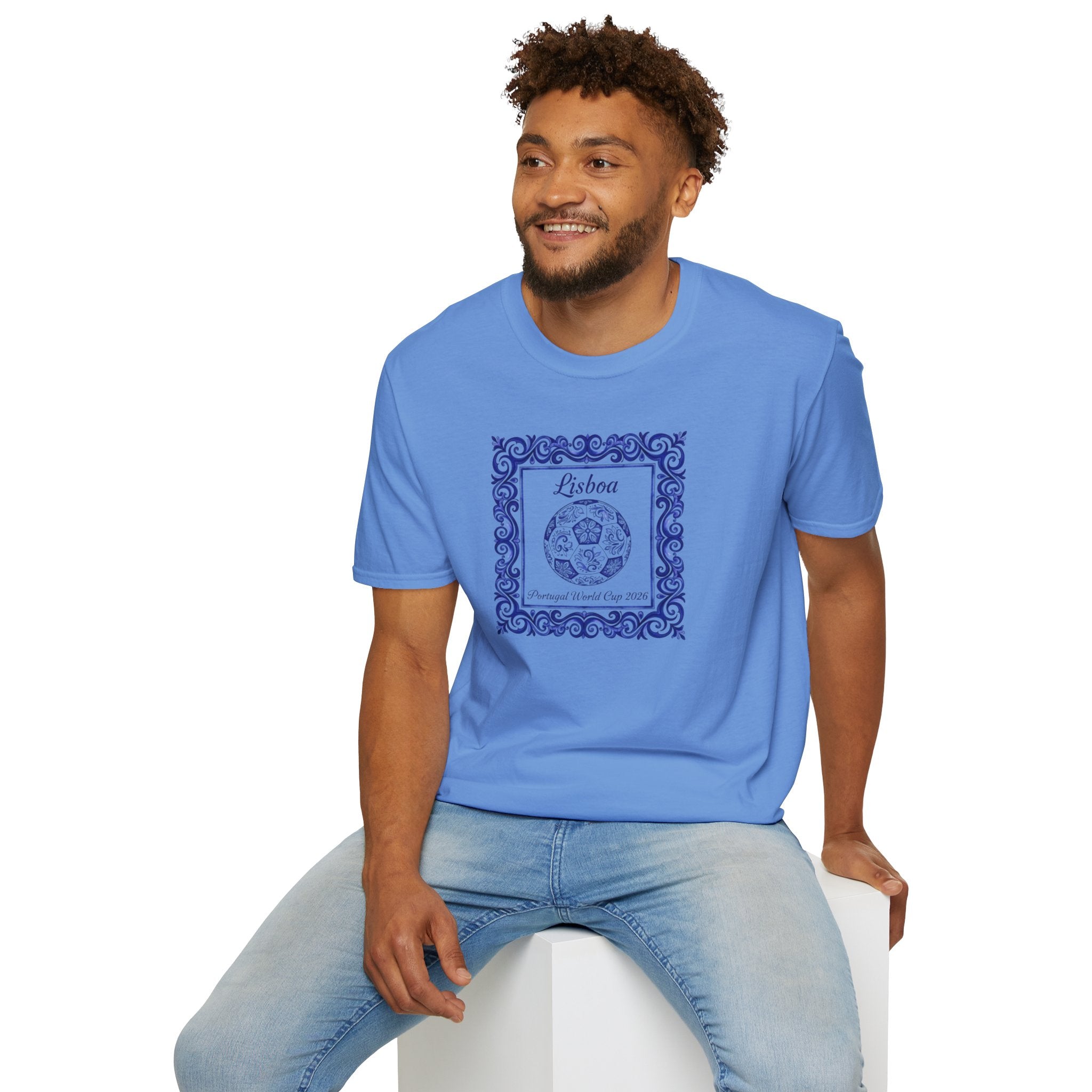 Lisboa Azulejo T-Shirt — Portuguese Tile Vintage Travel Tee