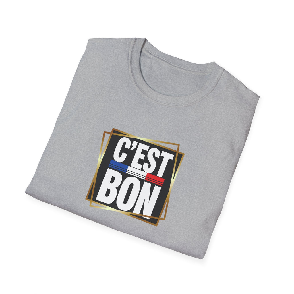 C'EST BON T-Shirt | French Phrase Graphic Tee, Bold Typographic Design
