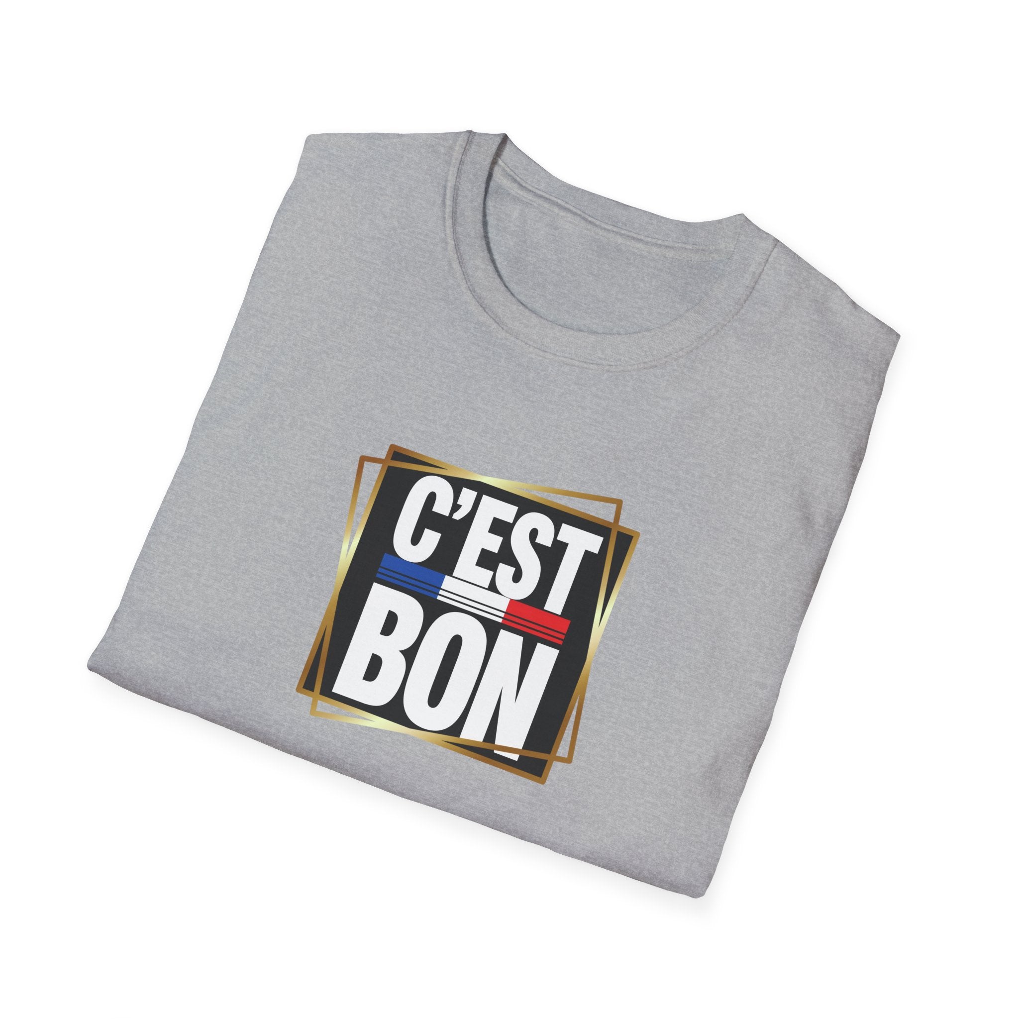 C'EST BON T-Shirt | French Phrase Graphic Tee, Bold Typographic Design