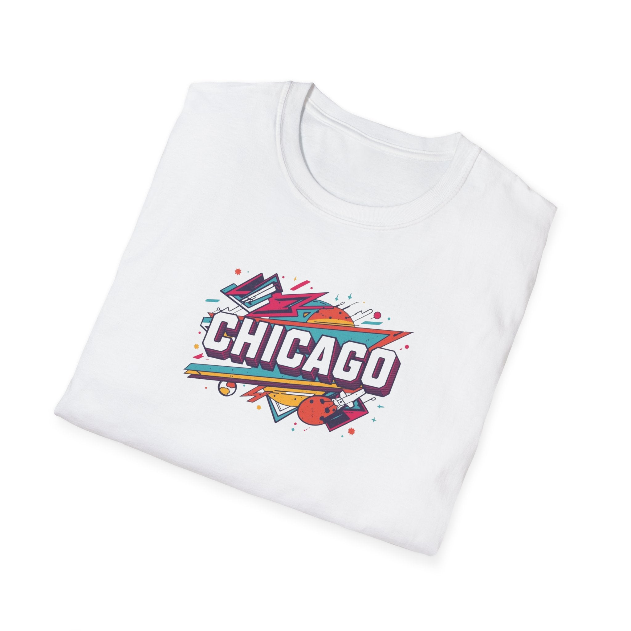 Chicago Retro Graphic T-Shirt | City Pride, Colorful Urban Badge