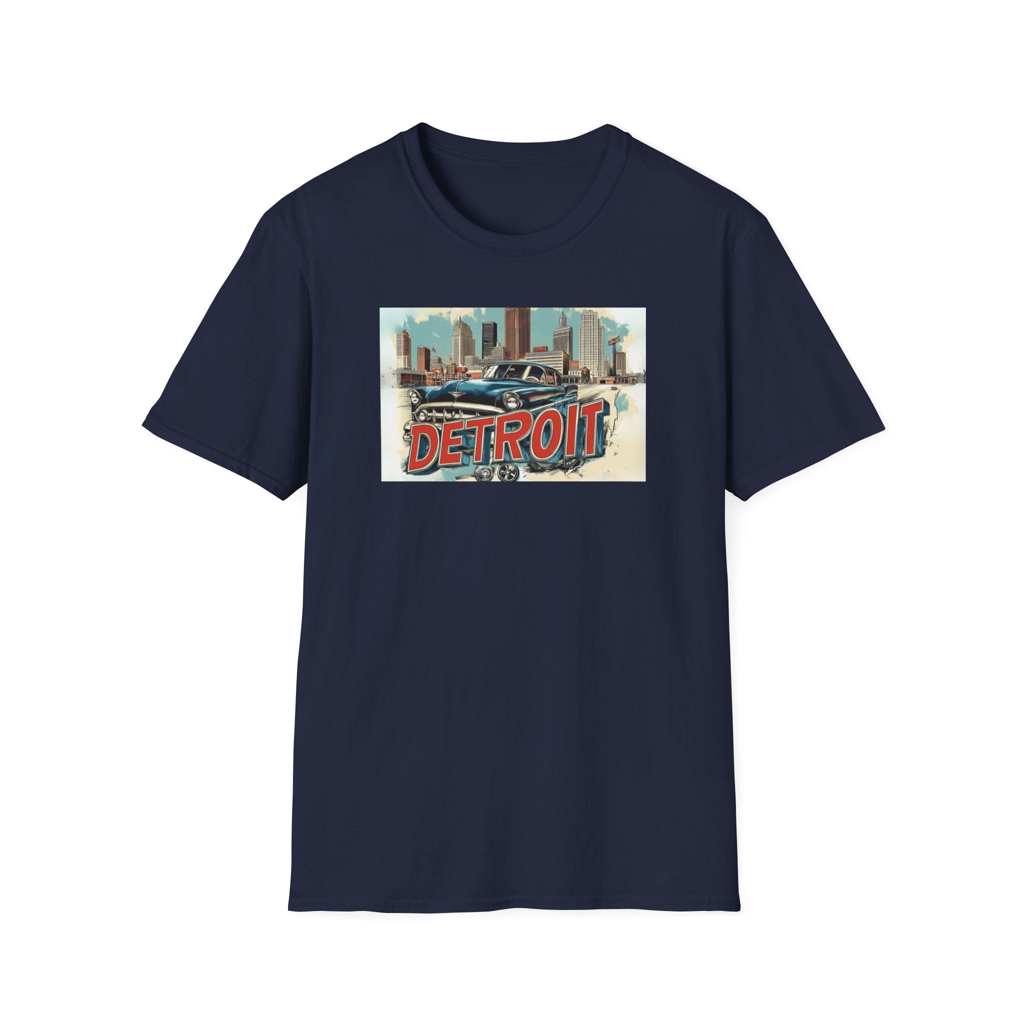 Detroit Classic Car Tee | Detroit skyline vintage graphic T-Shirt