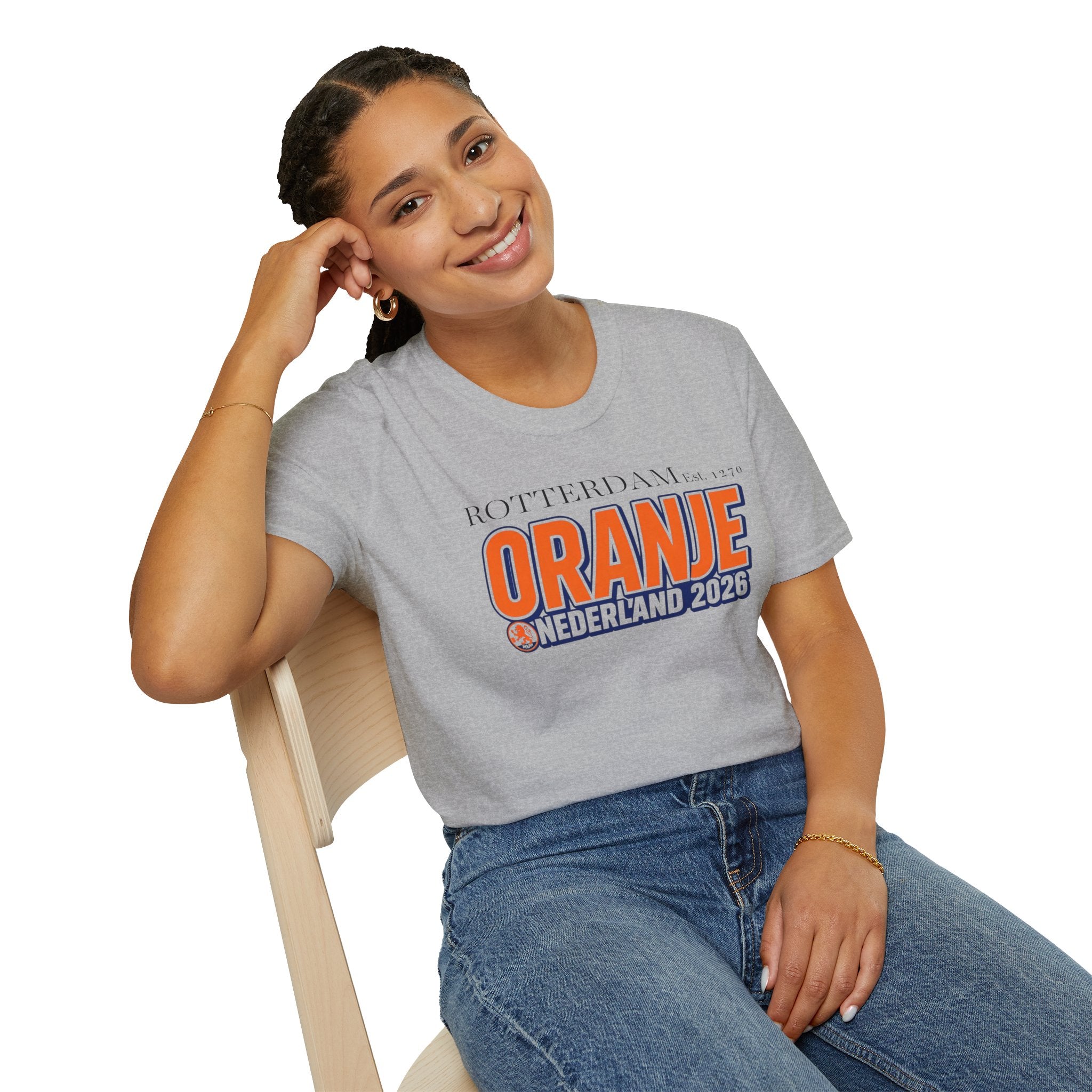 Oranje Nederland 2026 T-Shirt — Rotterdam Football Fan Tee