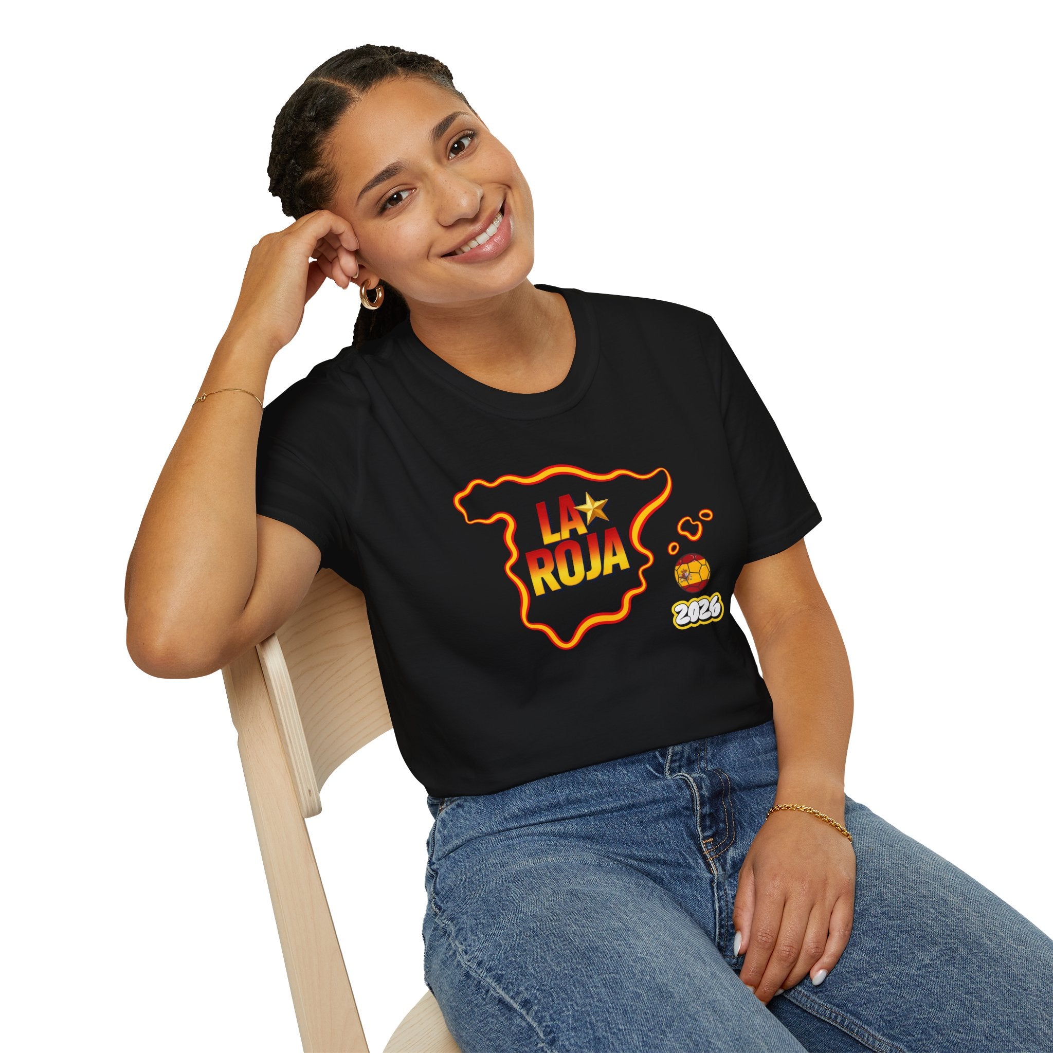 La Roja Spain Map T‑Shirt – 2026 Football World Cup Fan Tee