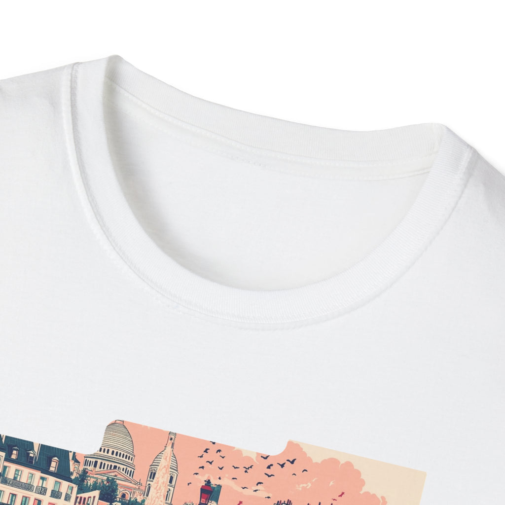 Paris Cityscape T-Shirt | Vintage French Street Illustration