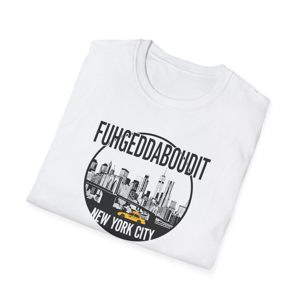 Fuhgeddaboudit New York City skyline T-Shirt | NYC skyline tee