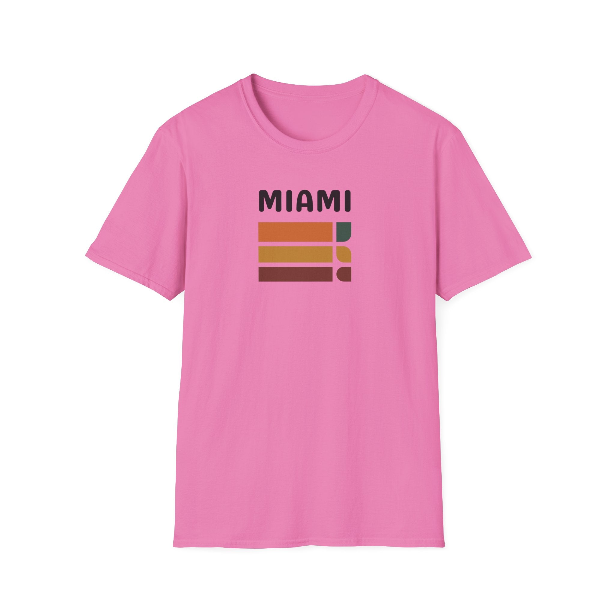 Miami Retro Stripes T-Shirt | Vintage Sunset Bars Tee