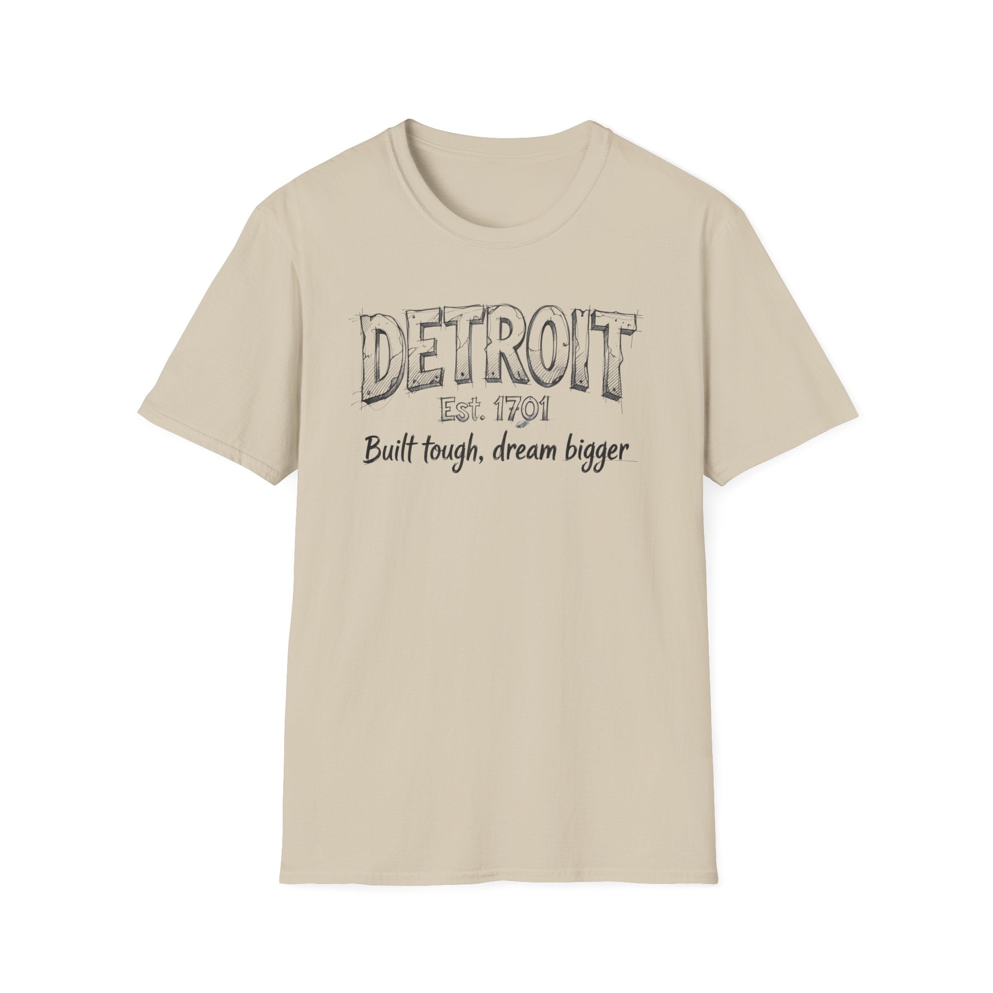 Detroit Built Tough Tee — 'Built tough, dream bigger' City Pride T-Shirt