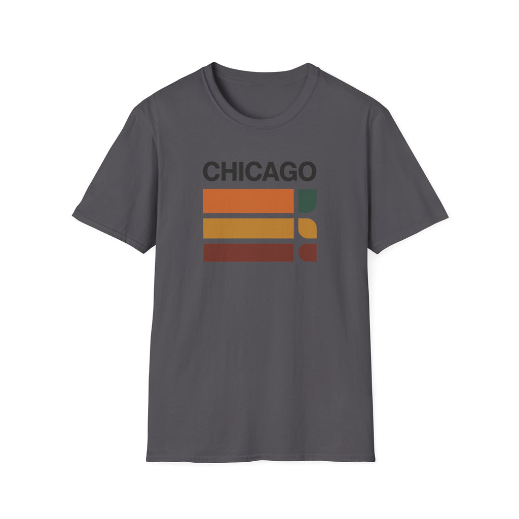 Chicago Retro Stripes T-Shirt | Vintage City Typography