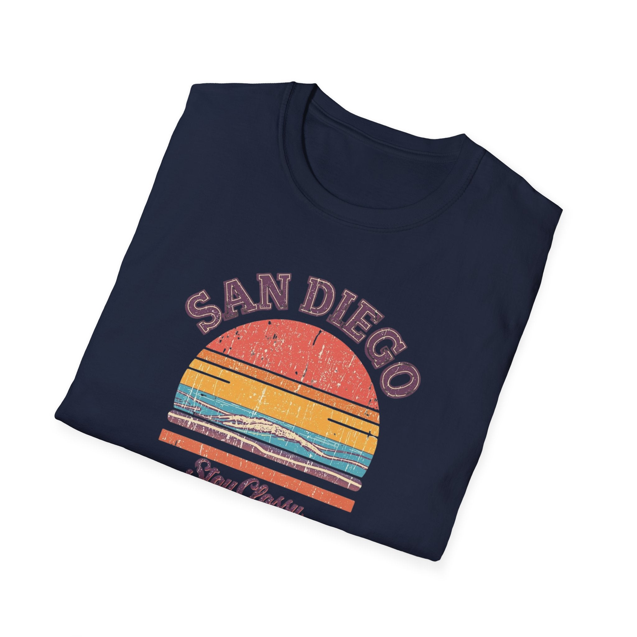 San Diego Retro Sunset T-Shirt — Stay Classy Vintage Beach Tee