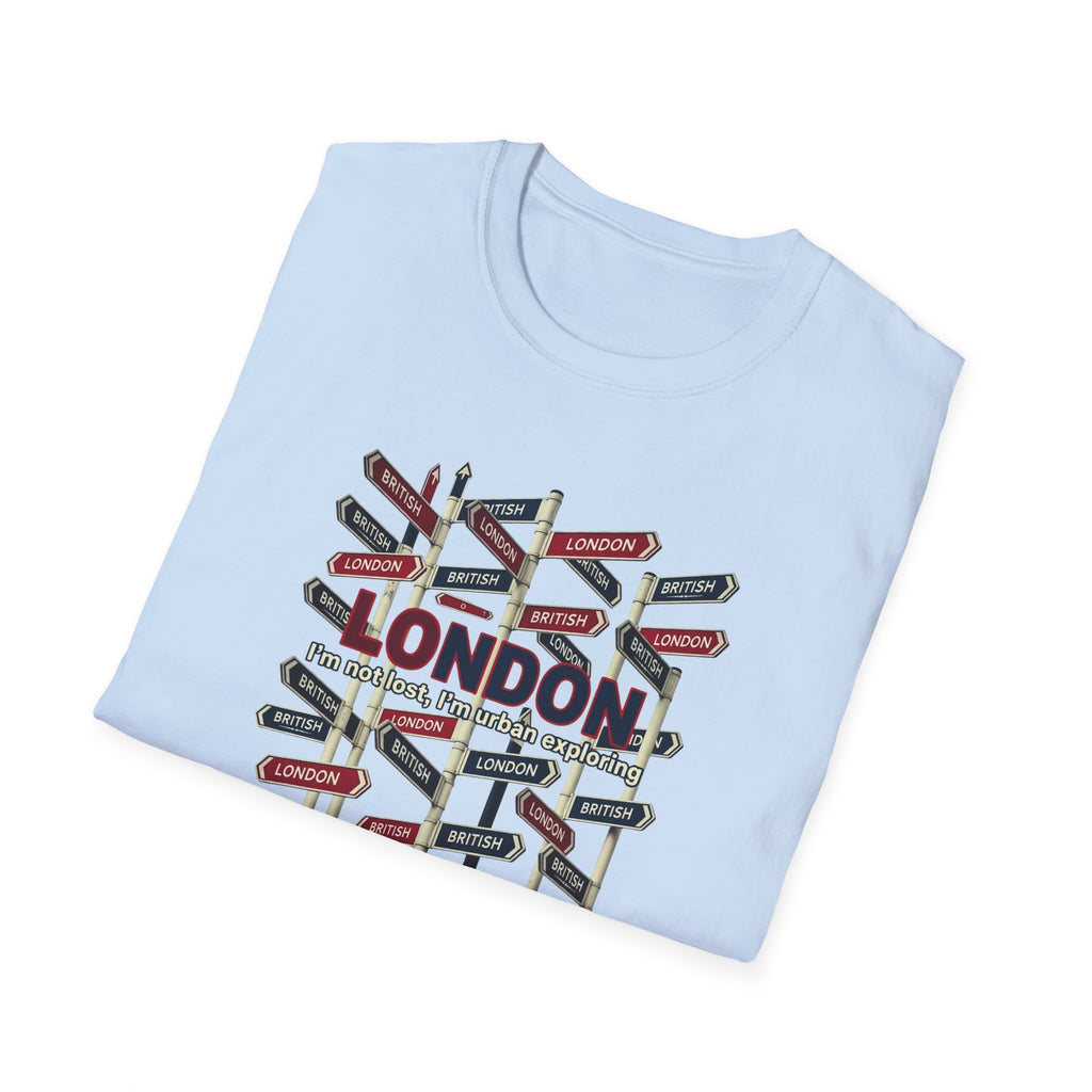 London Street Signs T-Shirt — Vintage Union Jack Directional Graphic