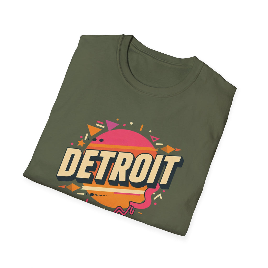 Detroit Retro Sunset T-Shirt — Vintage City Typography Tee