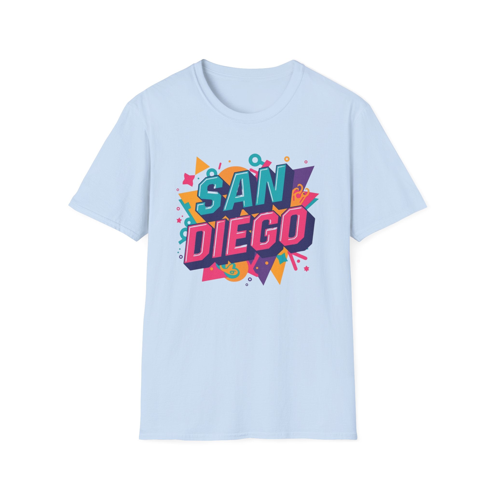 San Diego Retro Pop T-Shirt — Colorful City Graphic Tee