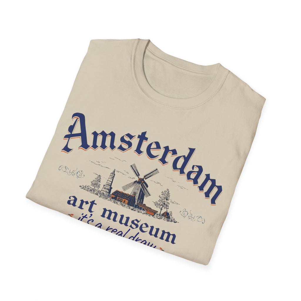 Amsterdam Art Museum T-Shirt – "It's a Real Draw" Travel Souvenir Tee