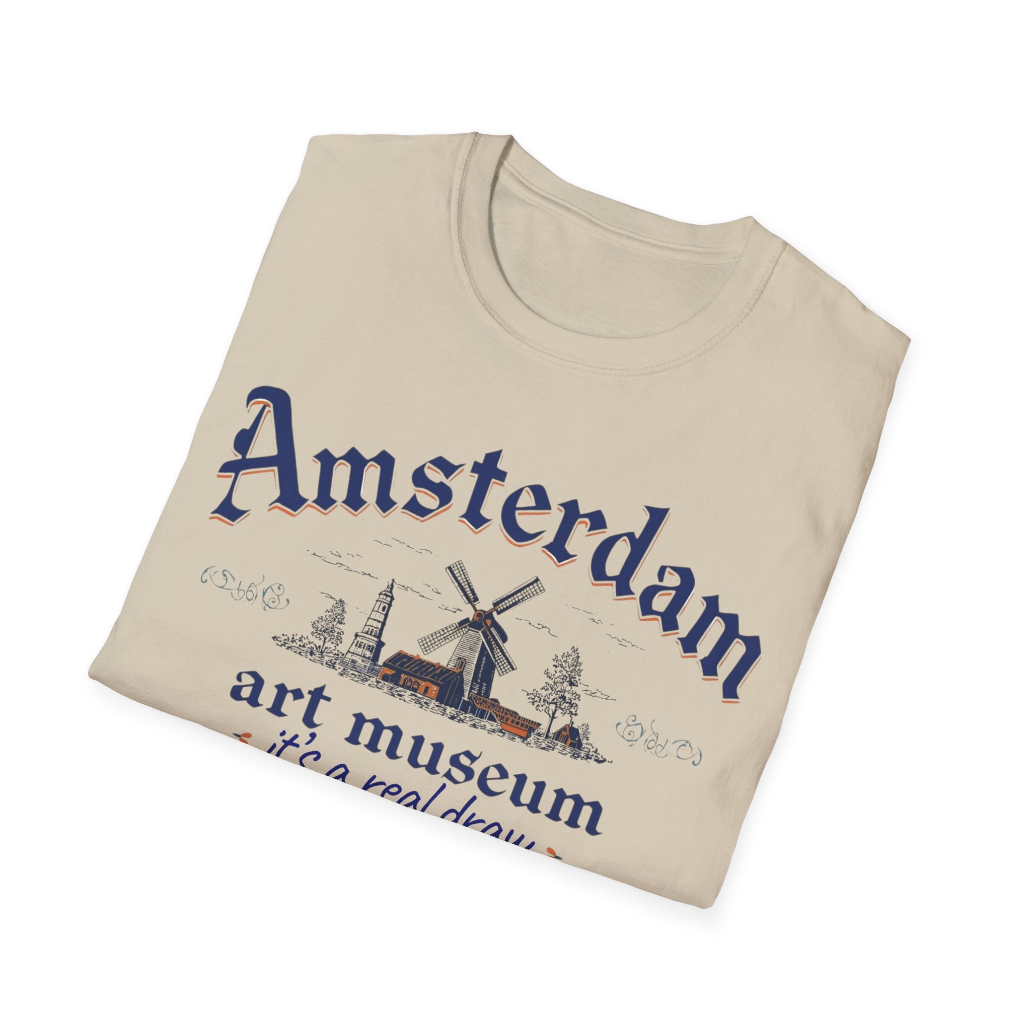Amsterdam Art Museum T-Shirt – "It's a Real Draw" Travel Souvenir Tee