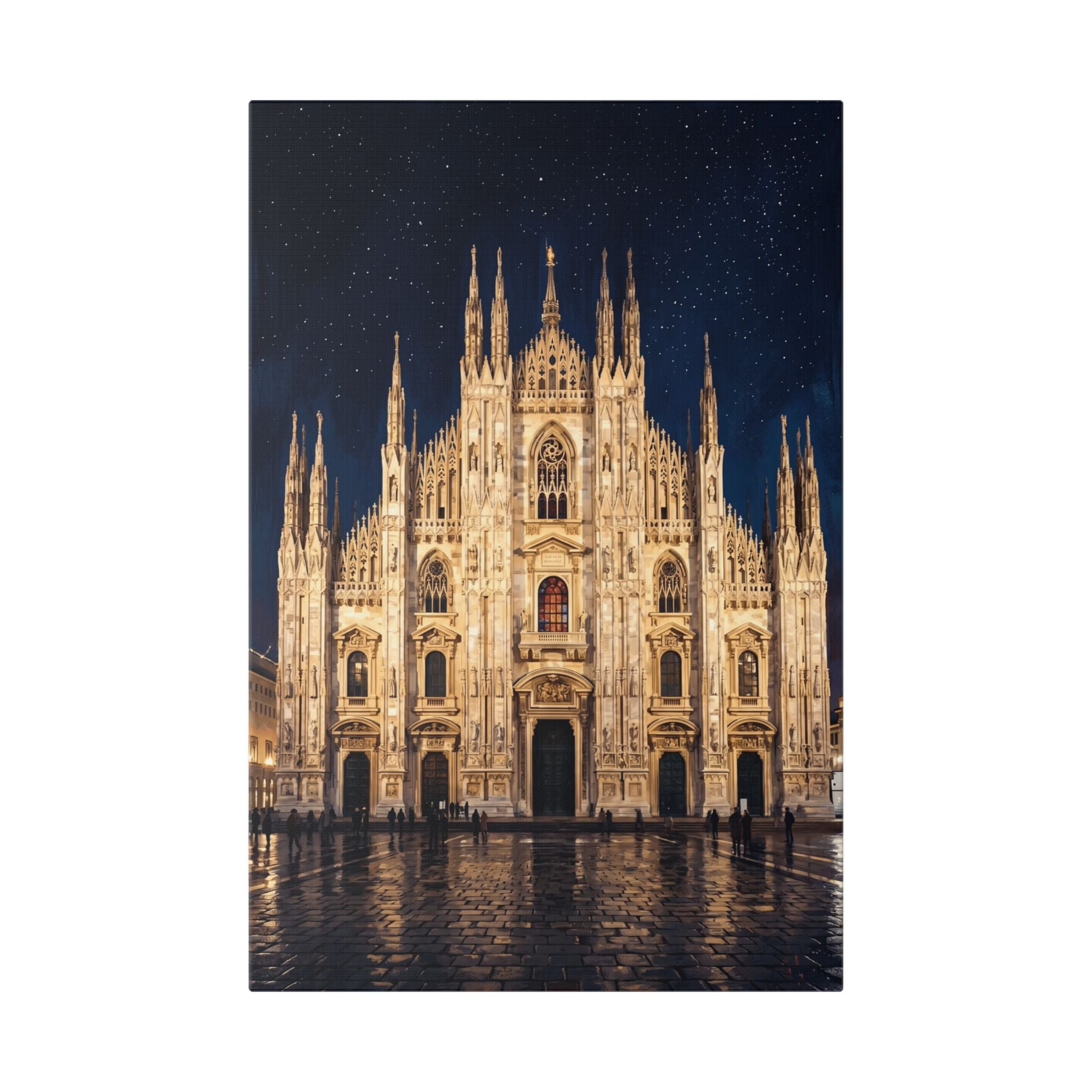 Duomo di Milano Nightscape Canvas