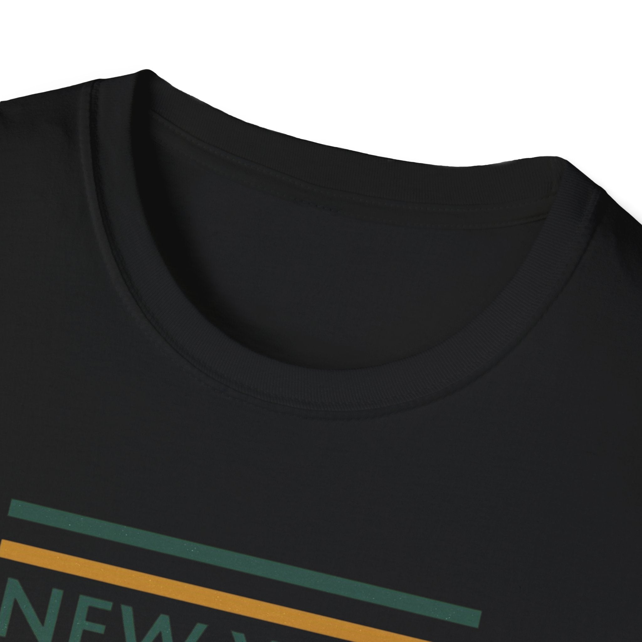 New York Striped Logo T-Shirt | Retro Lines City Design