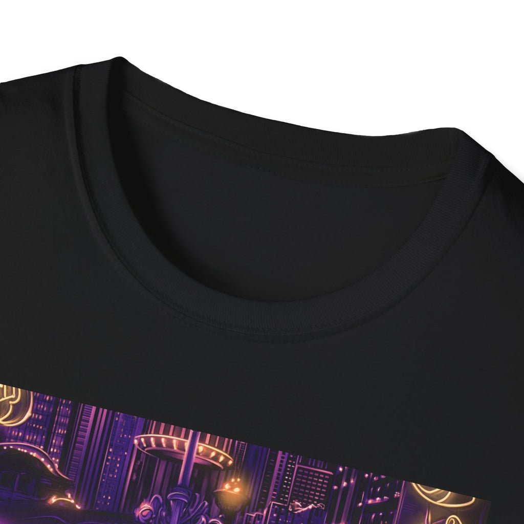 Chicago Neon Sign T-Shirt | Vintage Neon City Design