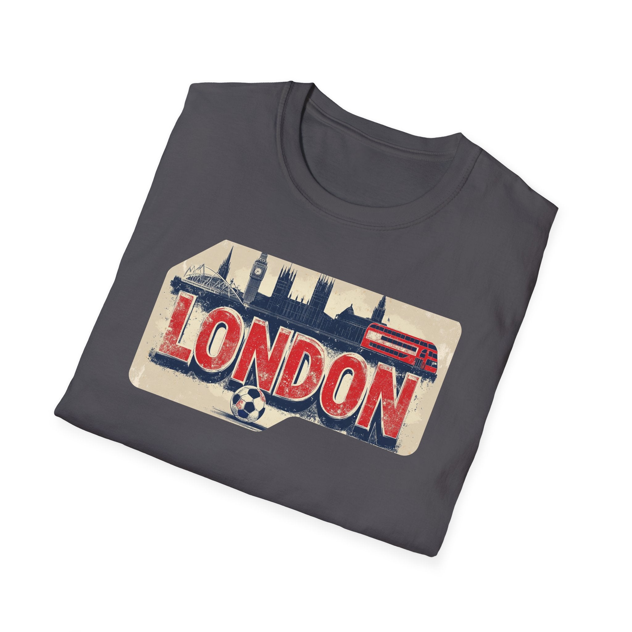 London Vintage Sign T-Shirt | Skyline, Union Jack Bus
