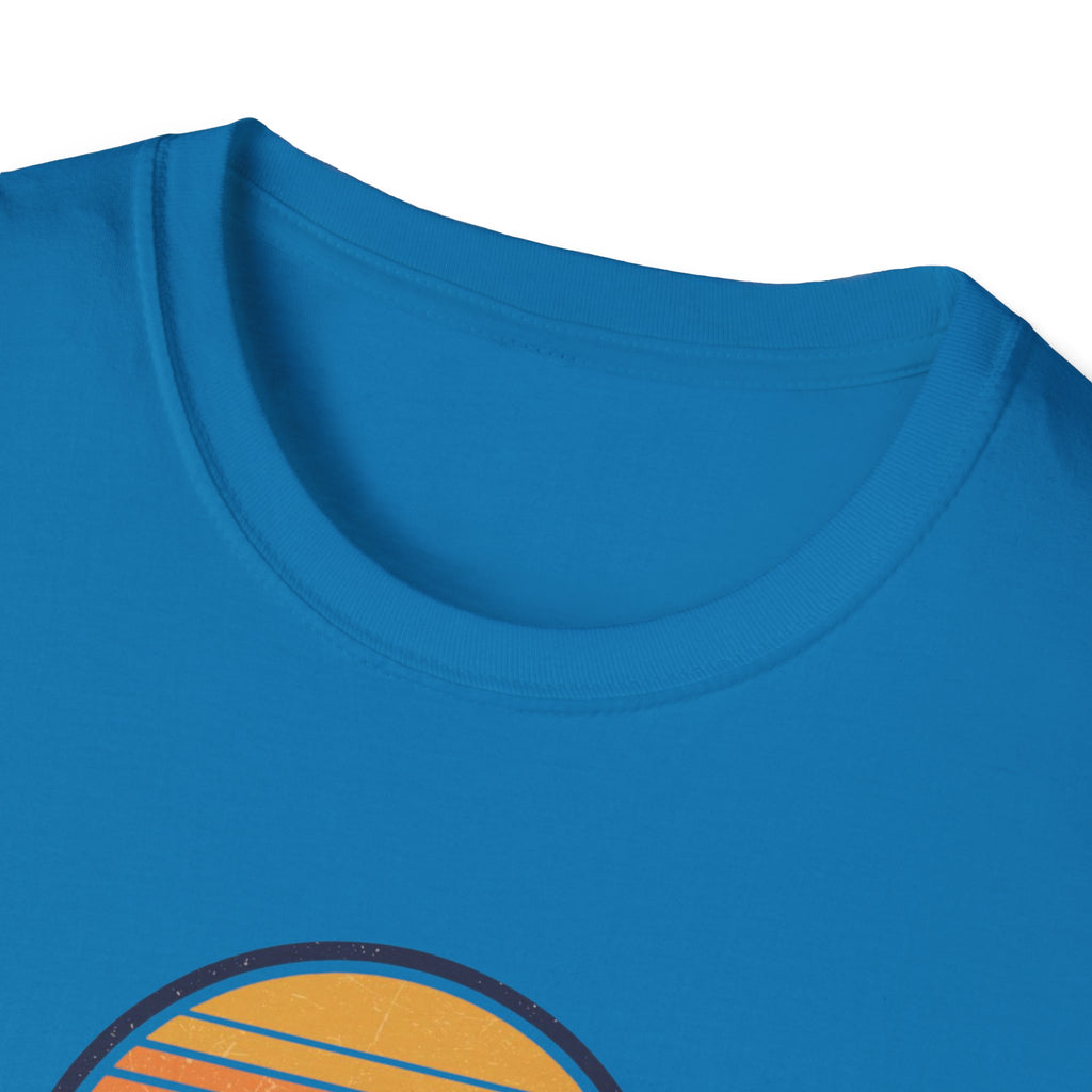 Chicago Retro Sunset T-Shirt | Vintage Script City Design